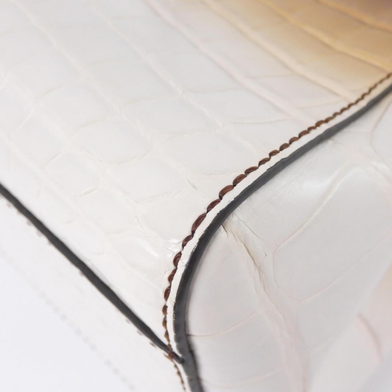 FENDI Peekaboo 8BN244 ADIK Handbag Crocodile 黑色 鱷魚皮 中古品A - 縮圖 2