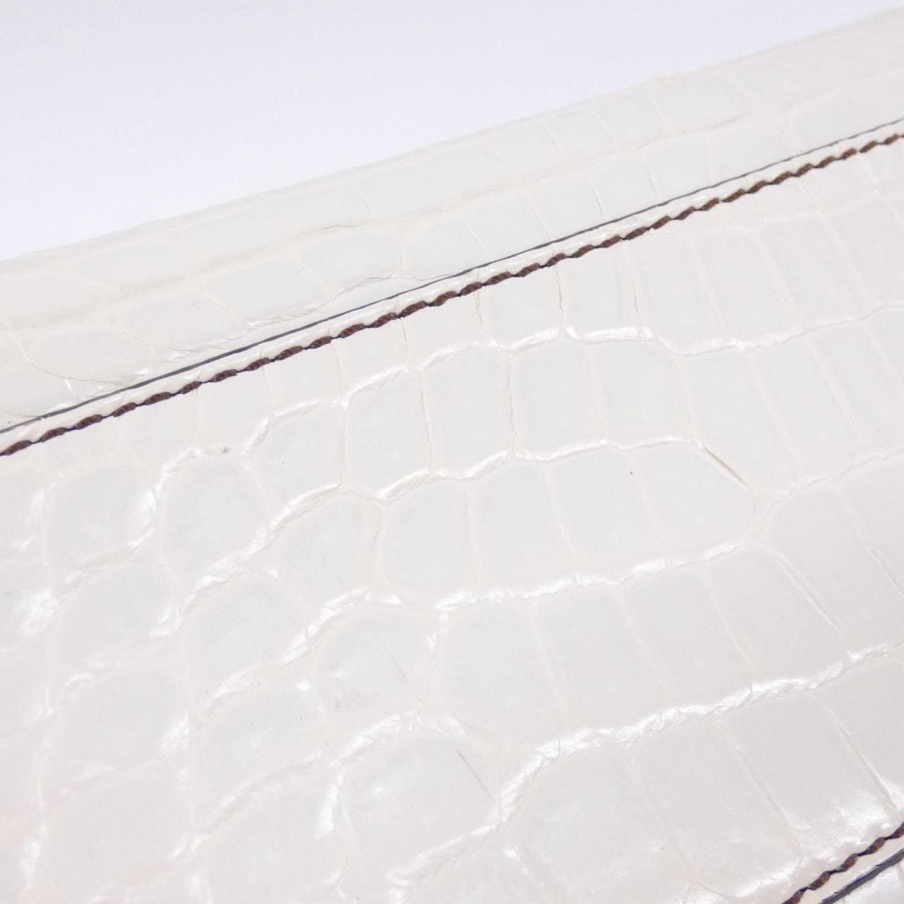 FENDI Peekaboo 8BN244 ADIK Handbag Crocodile 黑色 鱷魚皮 中古品A - 縮圖 3