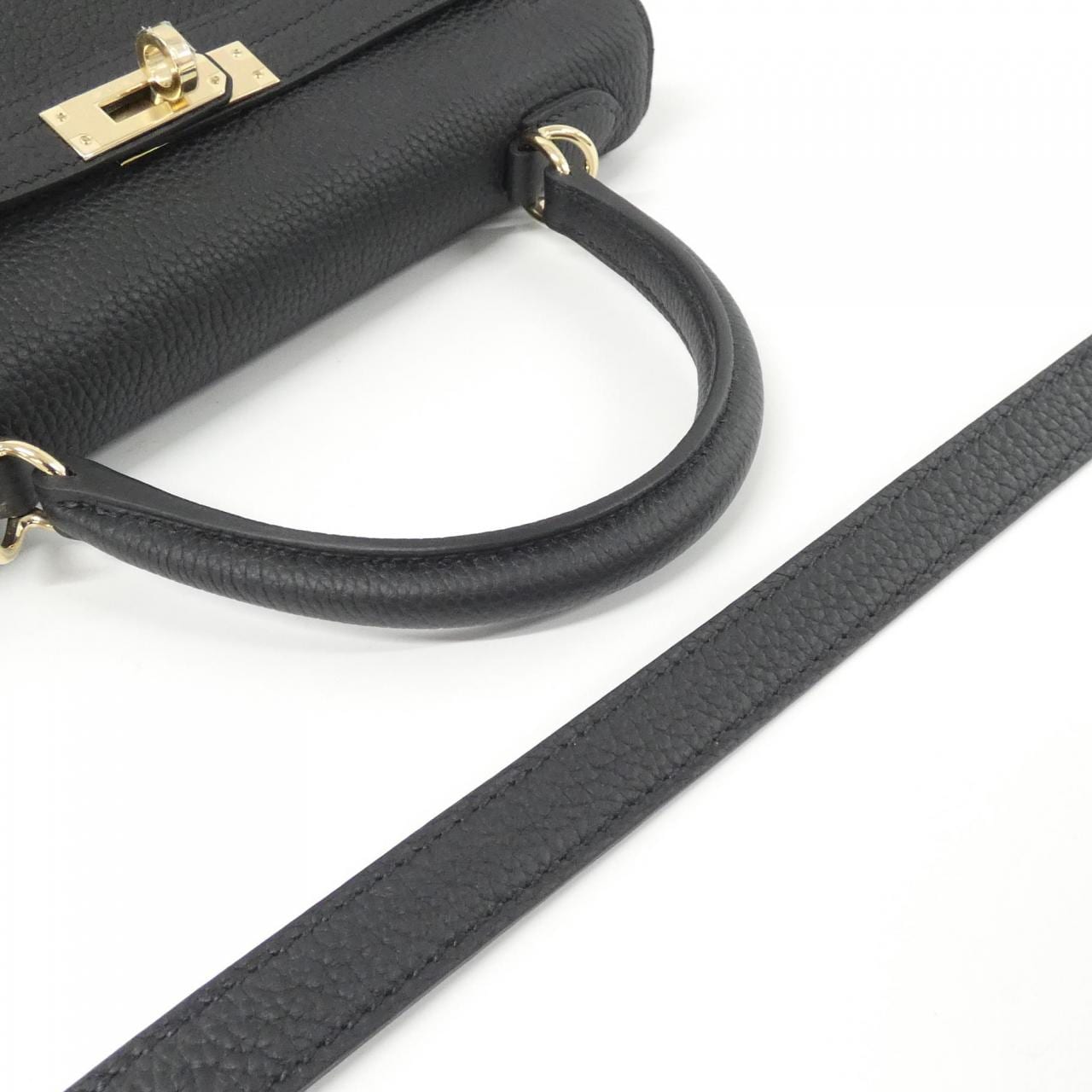 HERMES HERMÈS Kelly Bag Togo Black Togo Leather - Thumbnail 5
