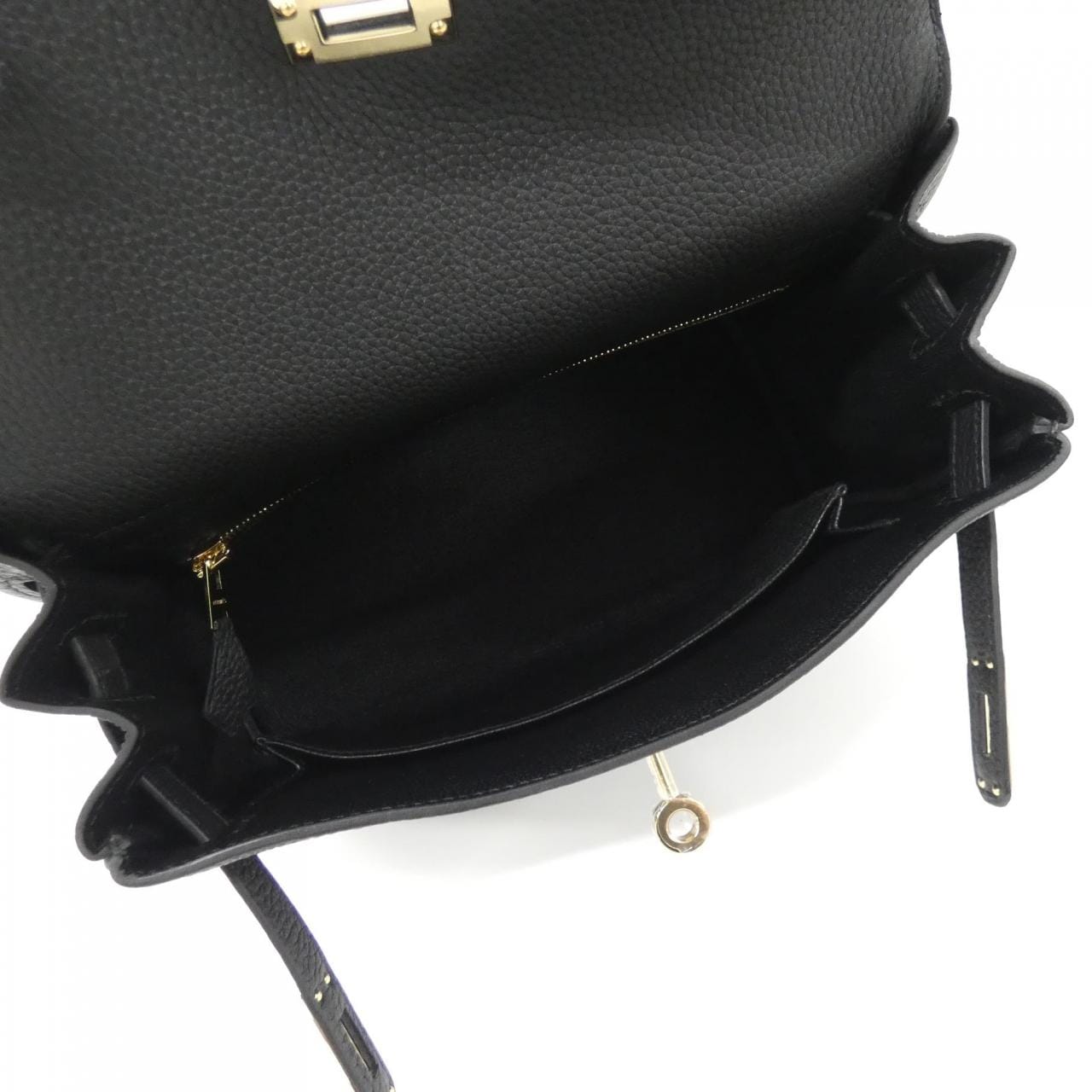 HERMES HERMÈS Kelly Bag Togo Black Togo Leather - Thumbnail 6