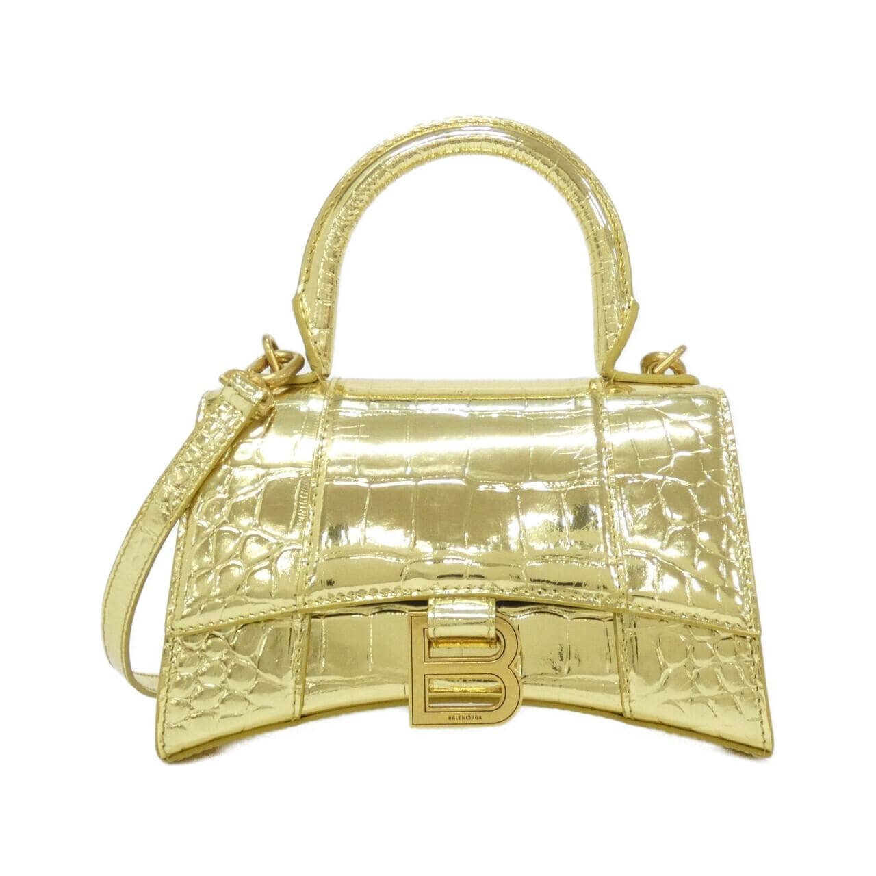 BALENCIAGA Hourglass 592833 1S49M Bag Leather Black