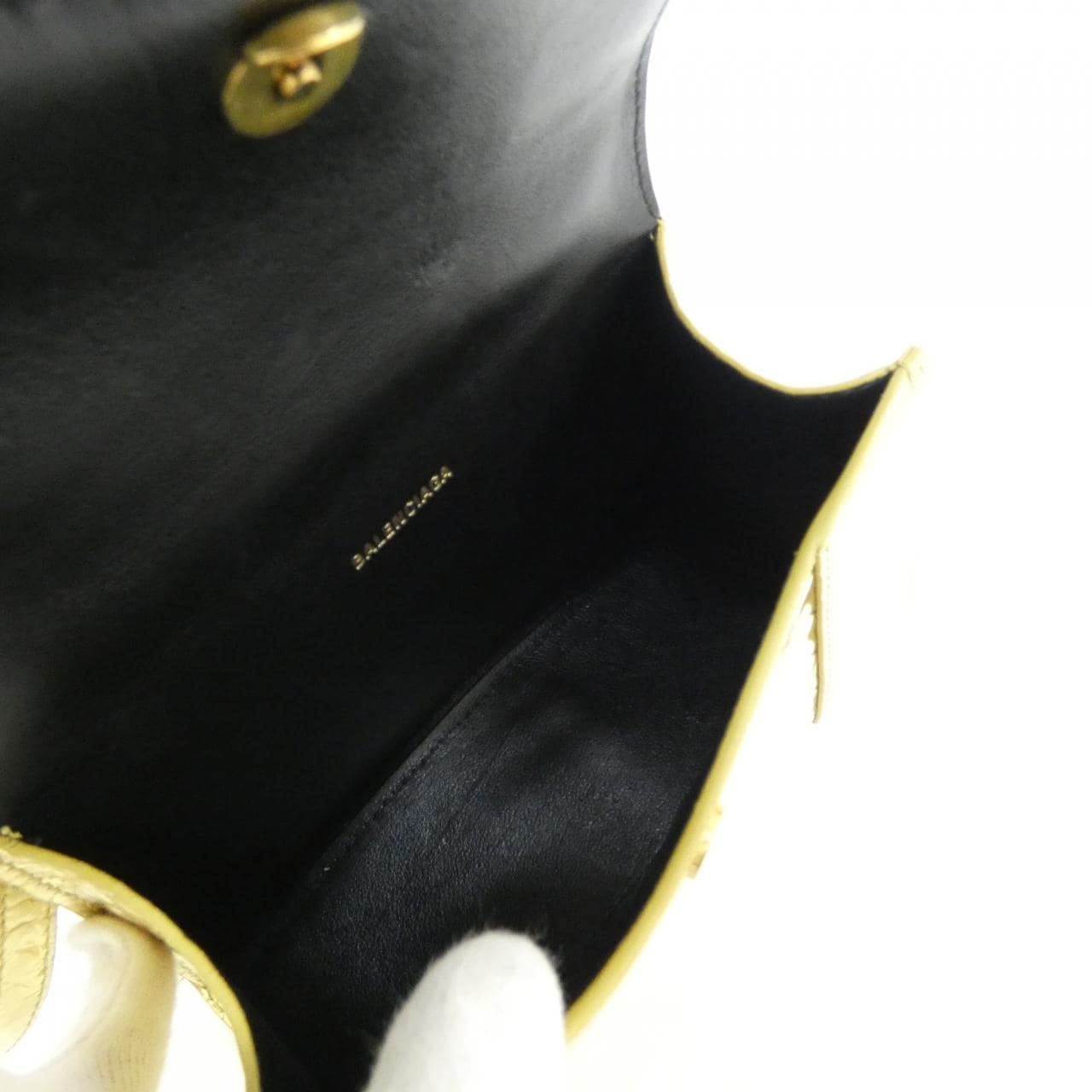 BALENCIAGA Hourglass 592833 1S49M Bag Leather Black Leather - Thumbnail 9