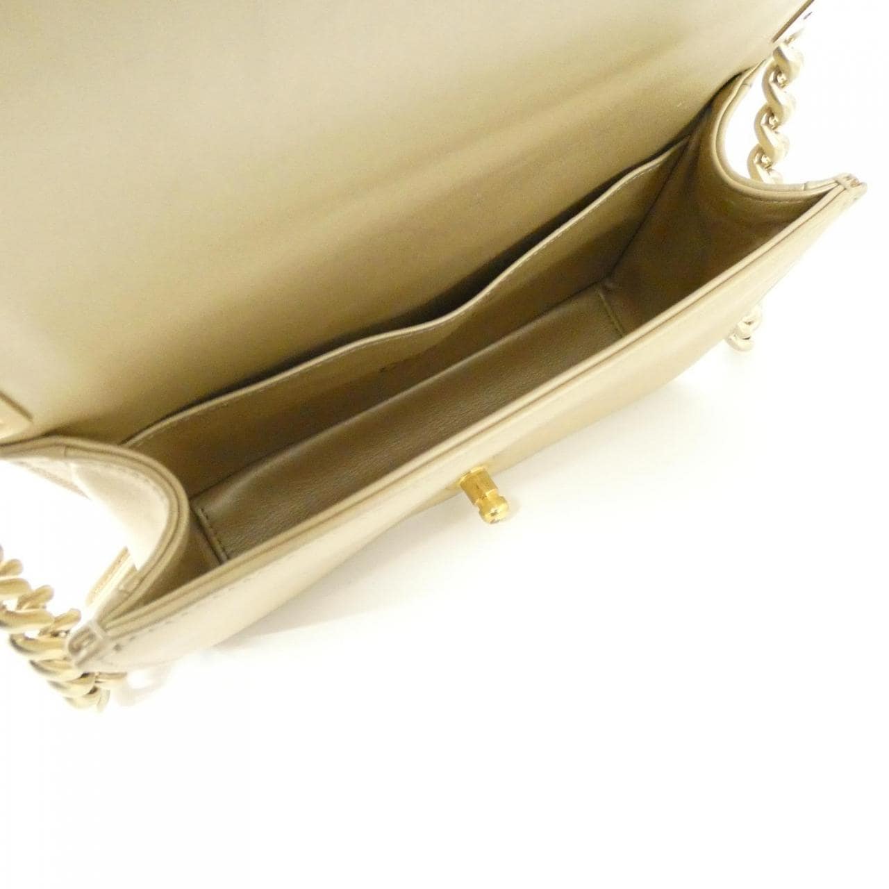 CHANEL Boy Chanel Shoulder Bag Python Gold Python - Thumbnail 9