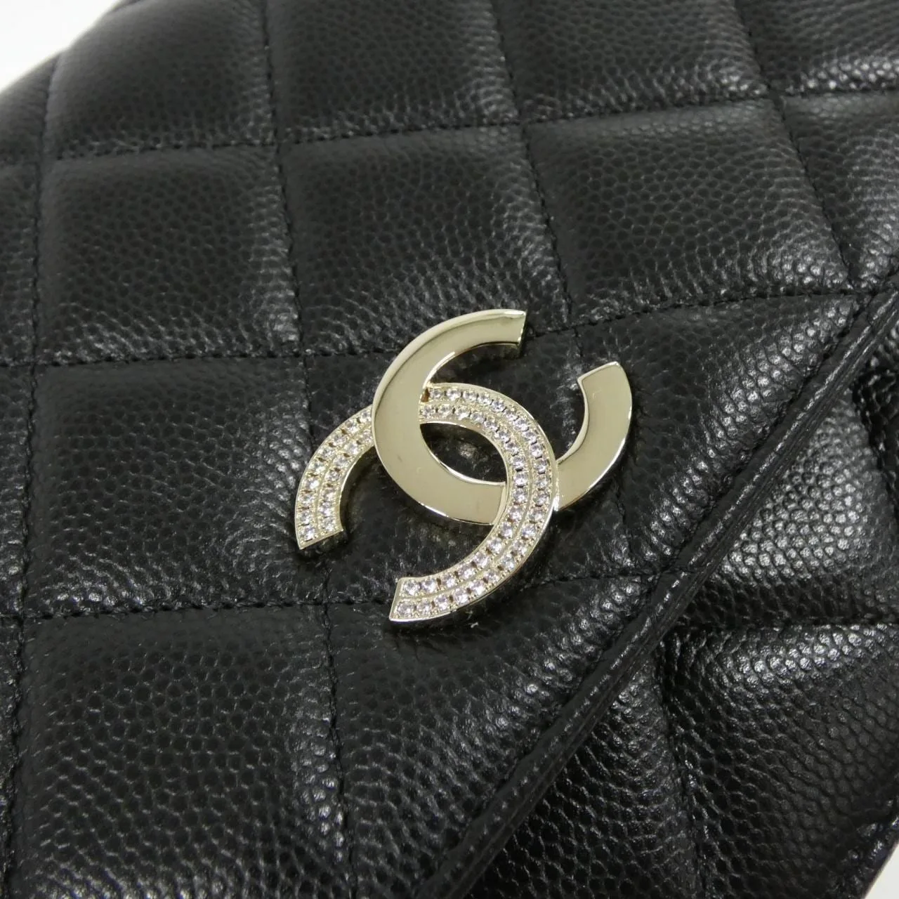 CHANEL AP4171 Wallet Grained Calfskin 黑色 荔枝紋牛皮 中古品A - 縮圖 4