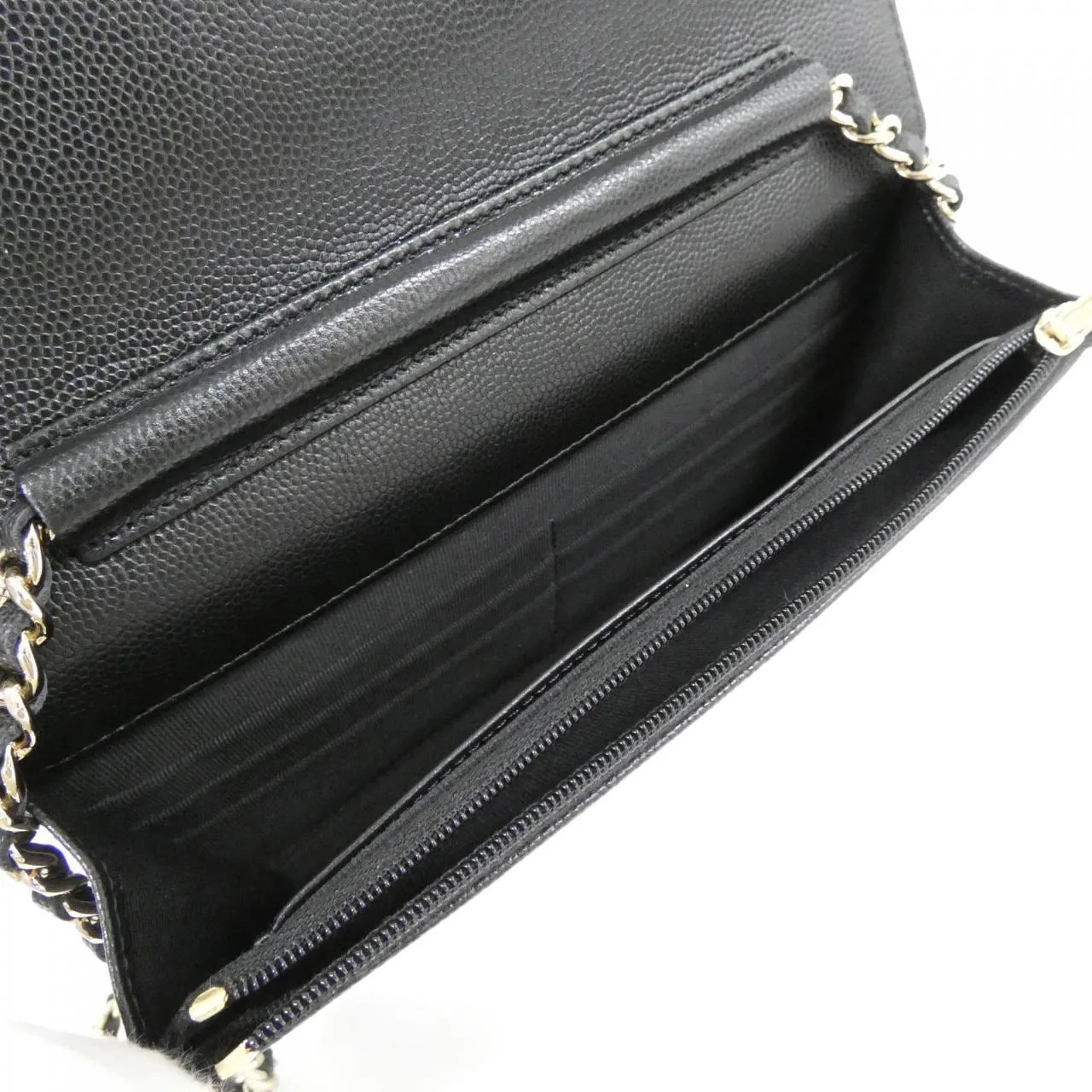 CHANEL AP4171 Wallet Grained Calfskin 黑色 荔枝紋牛皮 中古品A - 縮圖 8
