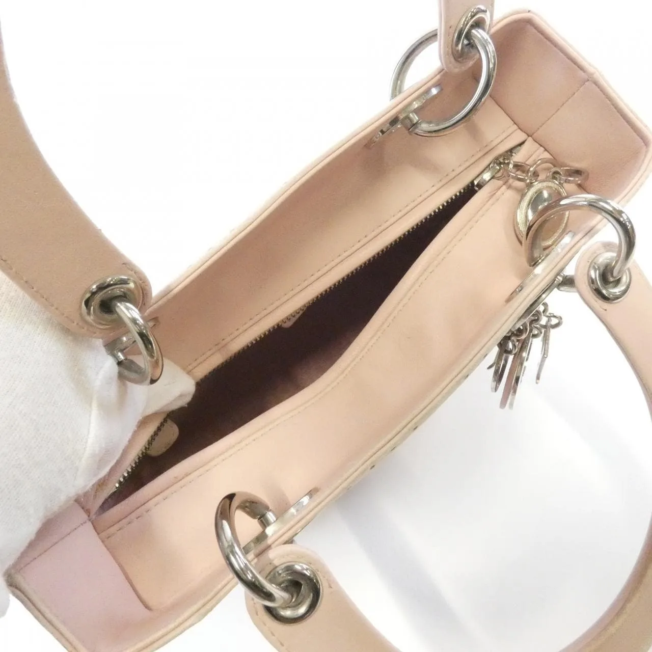 DIOR PEB44551 Handbag Leather 粉色 皮革 中古品B - 縮圖 9