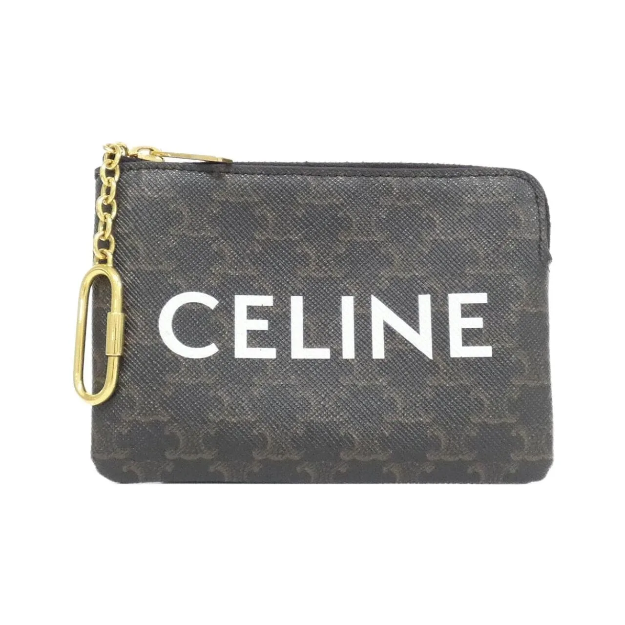 CELINE 10C662CA2 Coin Case Canvas Black