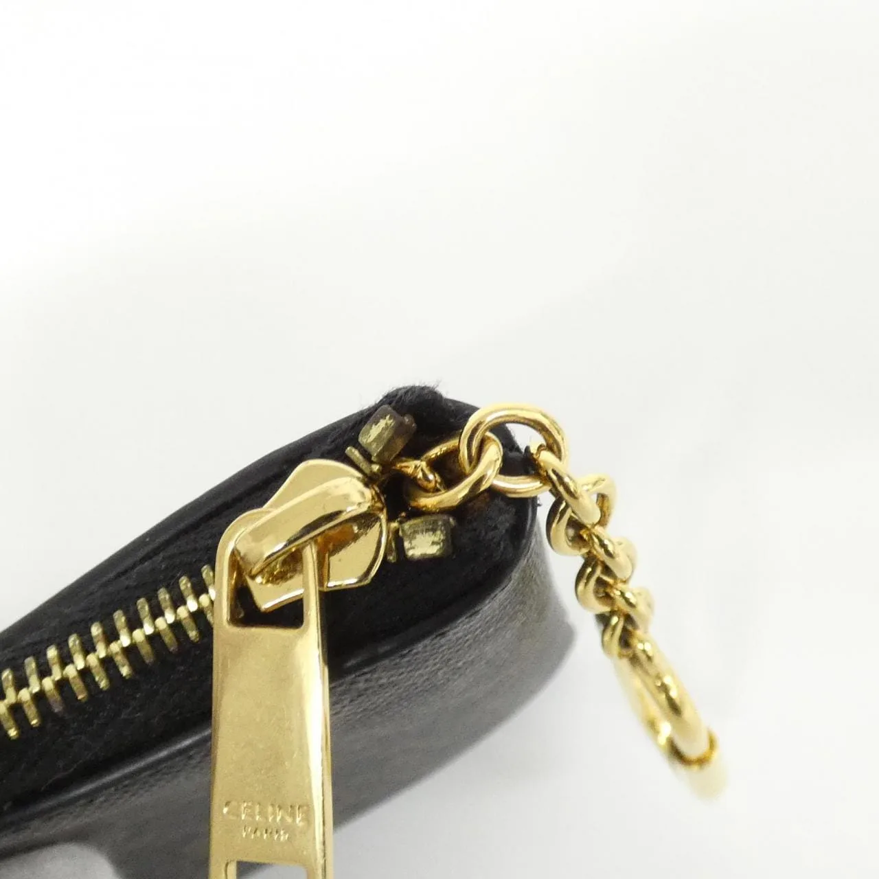 CELINE 10C662CA2 Coin Case Canvas 黑色 帆布 中古品A - 縮圖 3