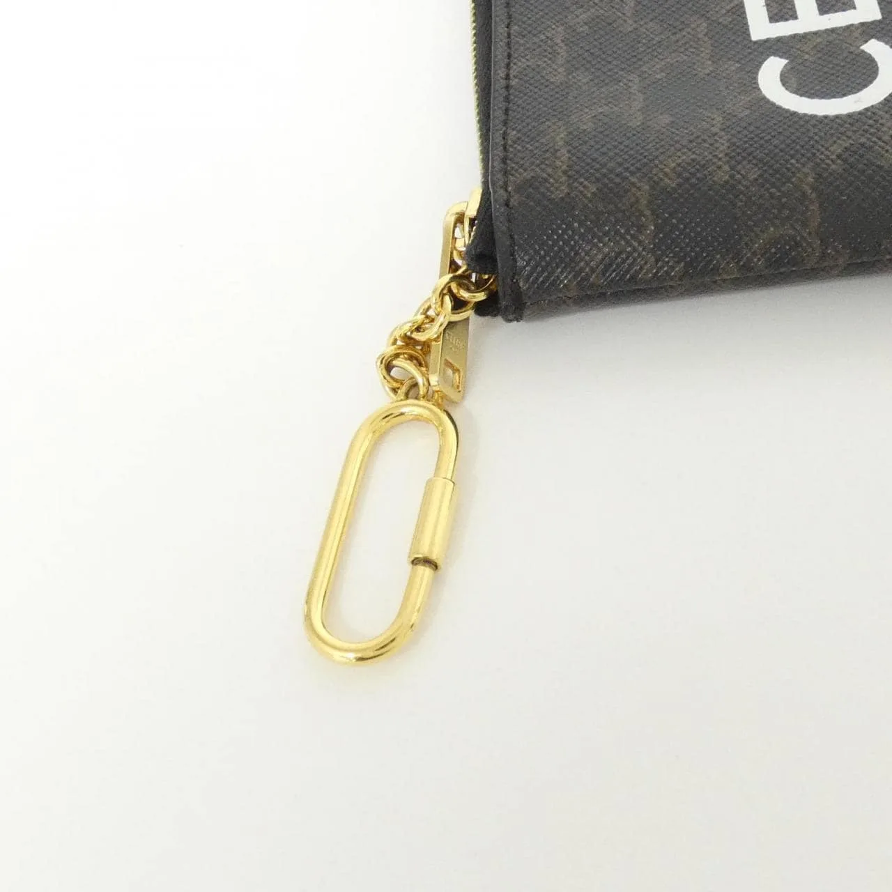 CELINE 10C662CA2 Coin Case Canvas 黑色 帆布 中古品A - 縮圖 5