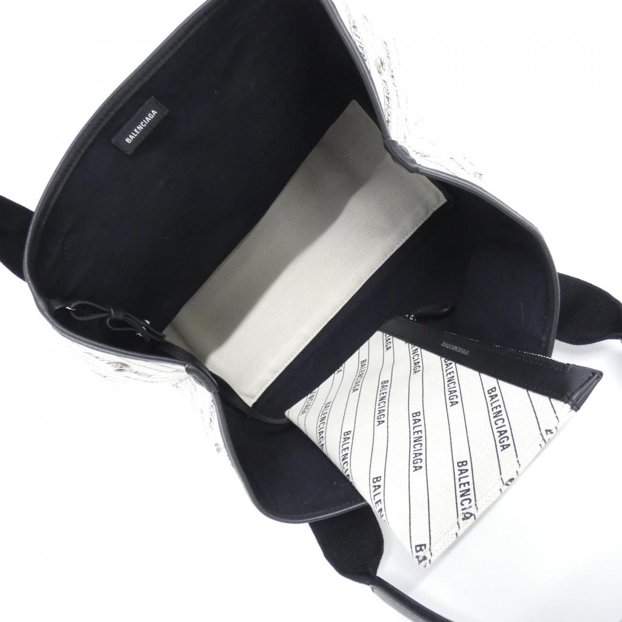 BALENCIAGA 339933 KMZAN Handbag Canvas Navy Canvas - Thumbnail 7