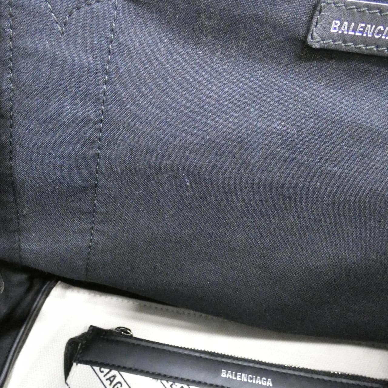 BALENCIAGA 339933 KMZAN Handbag Canvas Navy Canvas - Thumbnail 8