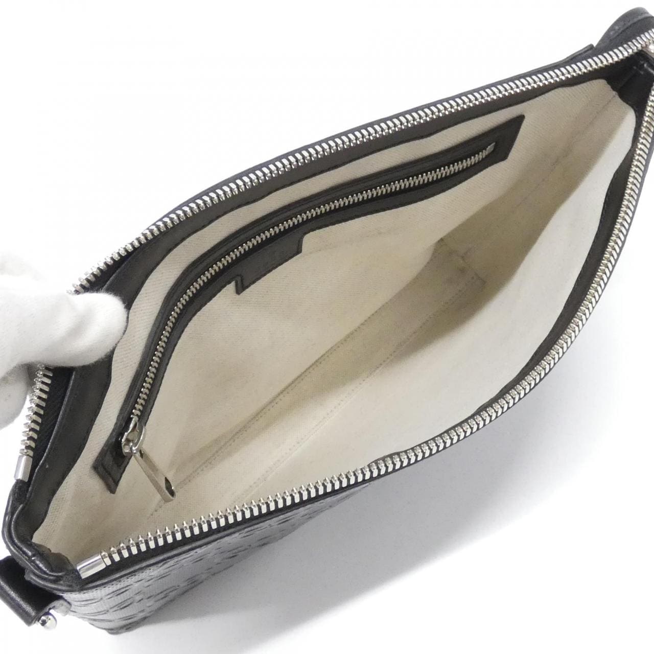 GUCCI 696009 1W3CN Shoulder Leather Black Leather - Thumbnail 8