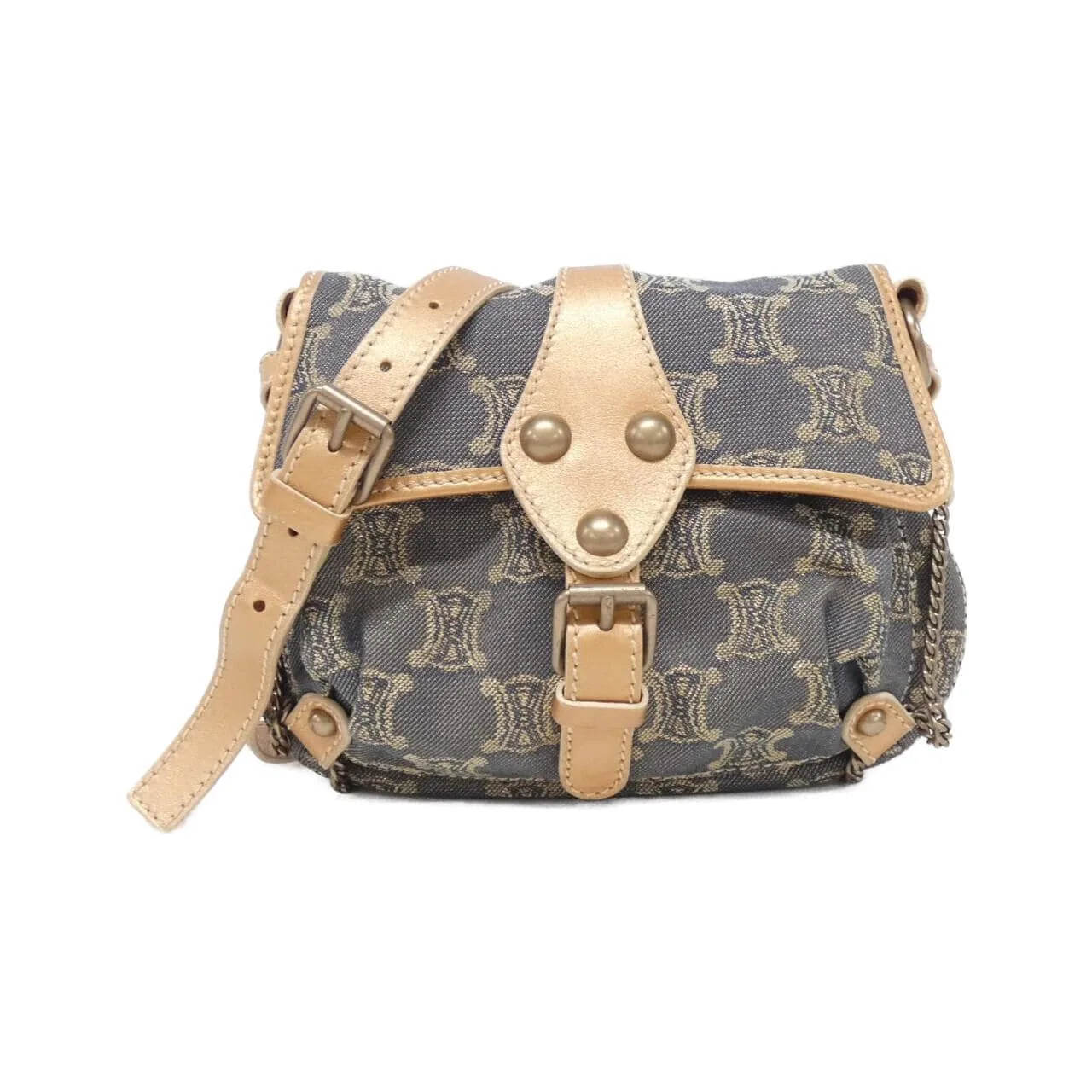 CELINE 肩背包 牛仔布 Navy