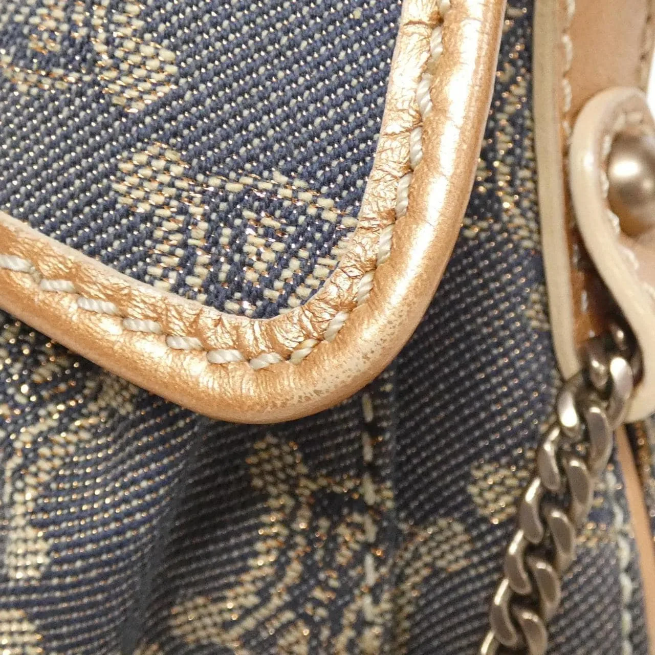 CELINE 肩背包 牛仔布 深藍色 牛仔布 中古品A - 縮圖 5