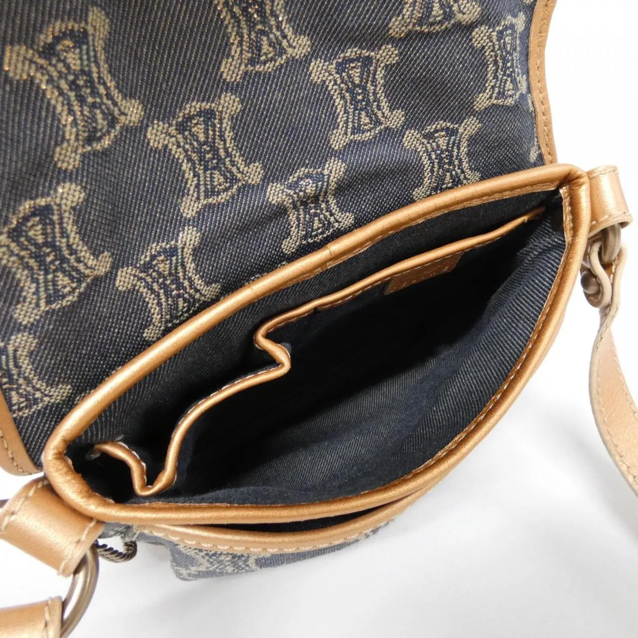 CELINE 肩背包 牛仔布 深藍色 牛仔布 中古品A - 縮圖 7