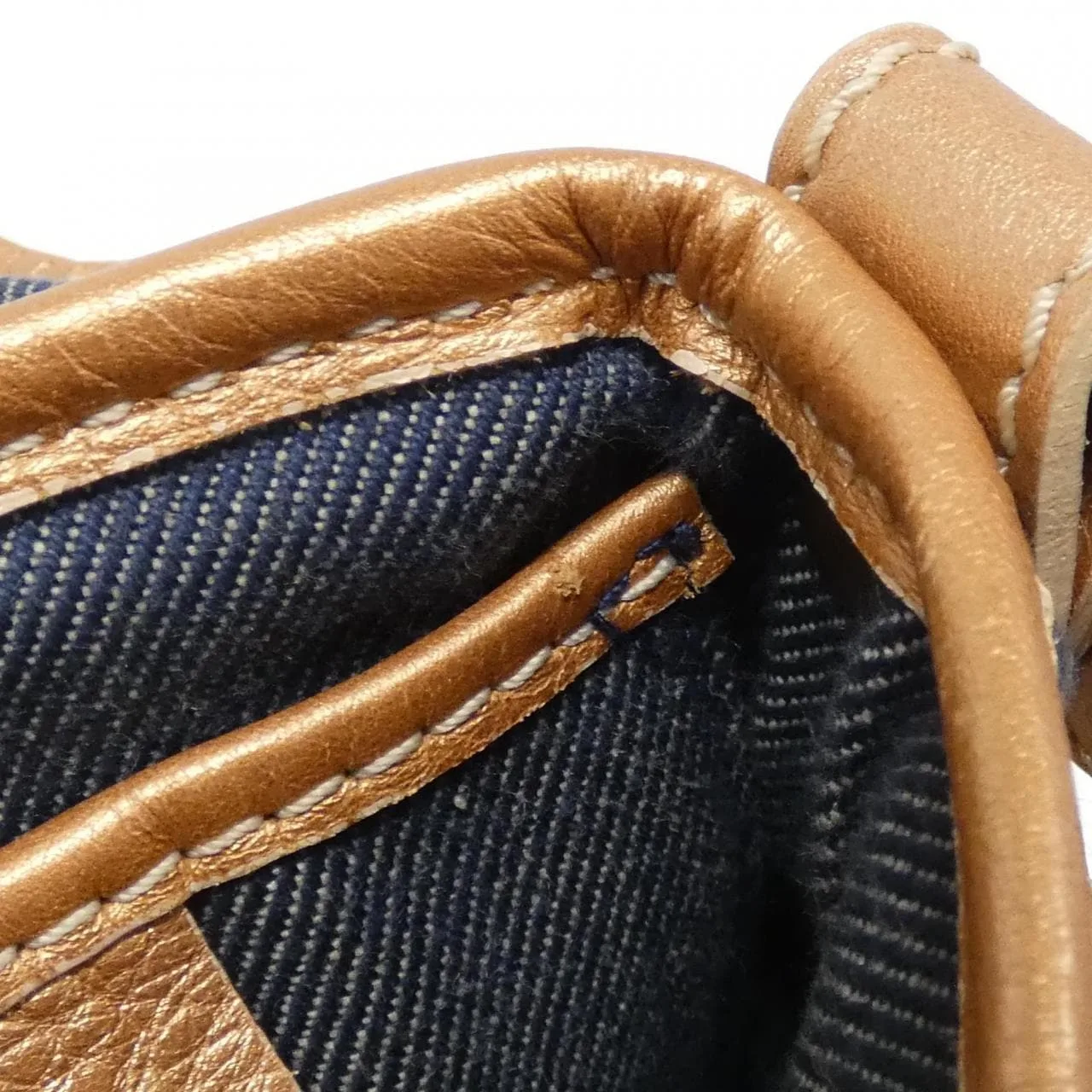 CELINE 肩背包 牛仔布 深藍色 牛仔布 中古品A - 縮圖 8