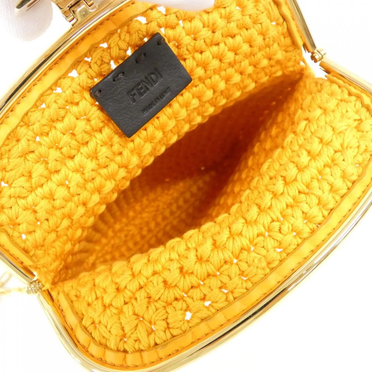 FENDI 7AR966 AFGX Wallet Cotton Black Cotton Rank A - Thumbnail 9