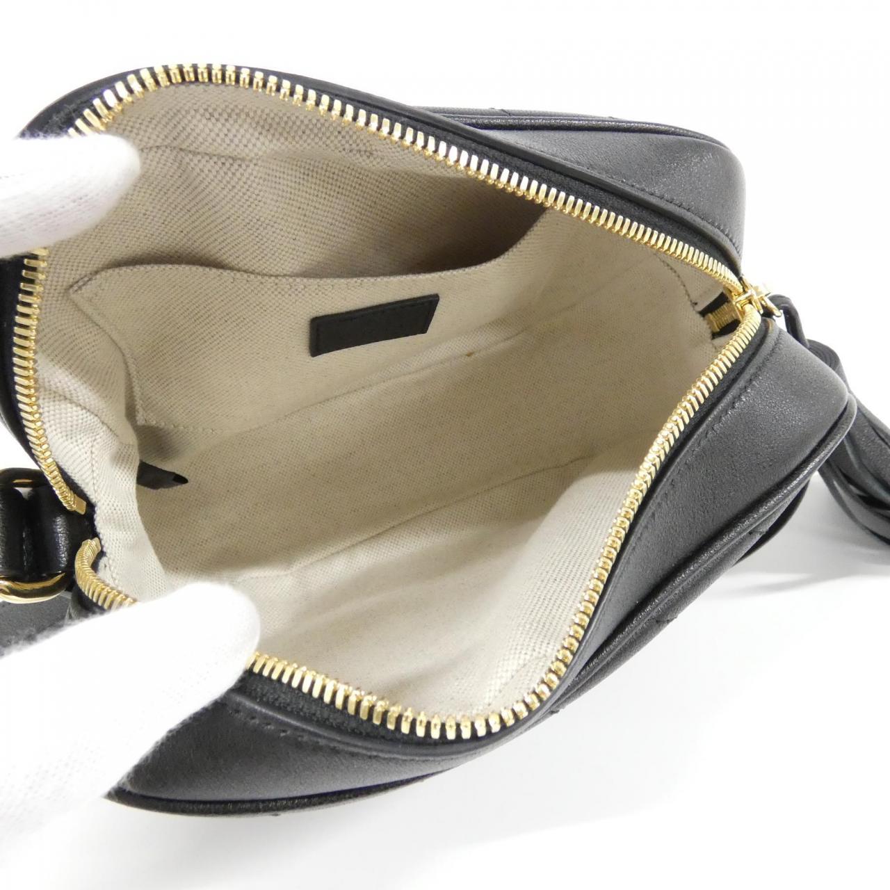 GUCCI 742360 1IV0G Shoulder Bag Leather Black Leather - Thumbnail 8