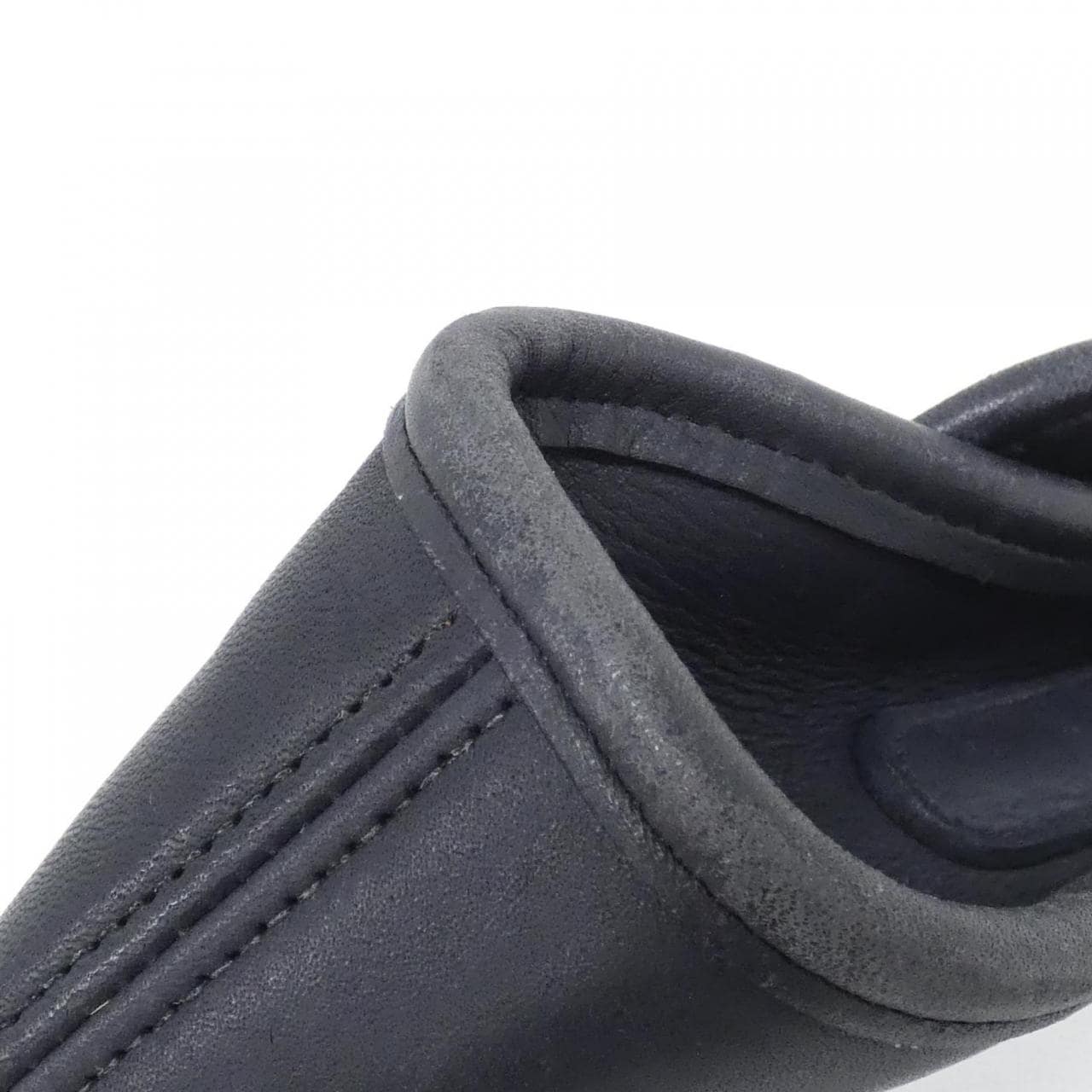 COACH 320 Shoulder Bag Leather Navy Leather Rank B - Thumbnail 3