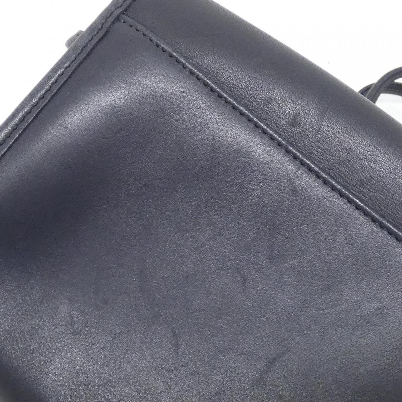 COACH 320 Shoulder Bag Leather Navy Leather Rank B - Thumbnail 7