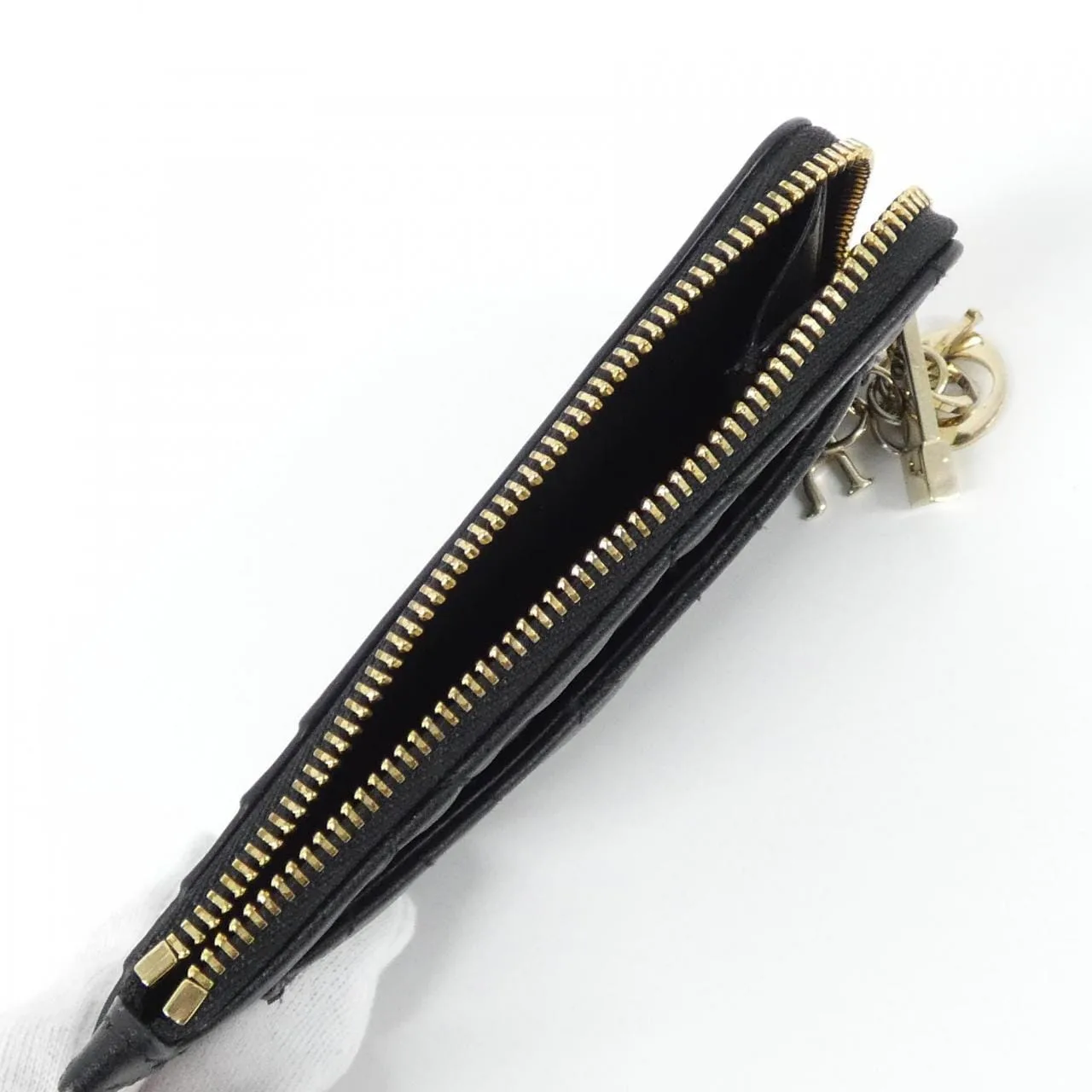 DIOR Lady Dior S0965ONMJ Coin Case Lambskin Black Lambskin Rank A - Thumbnail 5