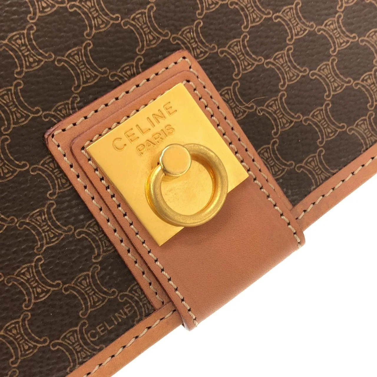 CELINE Shoulder Canvas Brown Canvas Rank A - Thumbnail 5