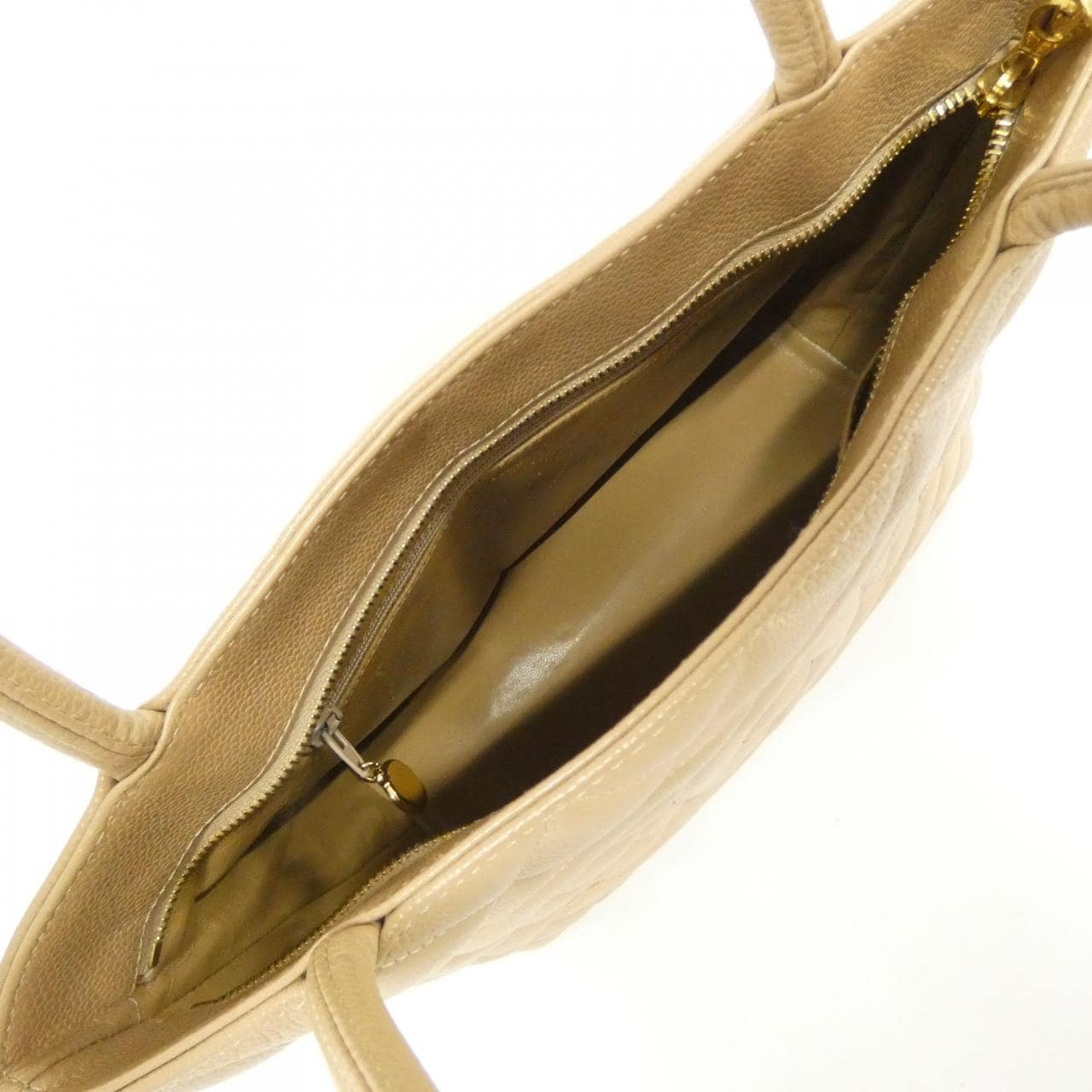 CHANEL Matelasse 1804 Handbag Grained Calfskin 米色 荔枝紋牛皮 中古品A - 縮圖 9