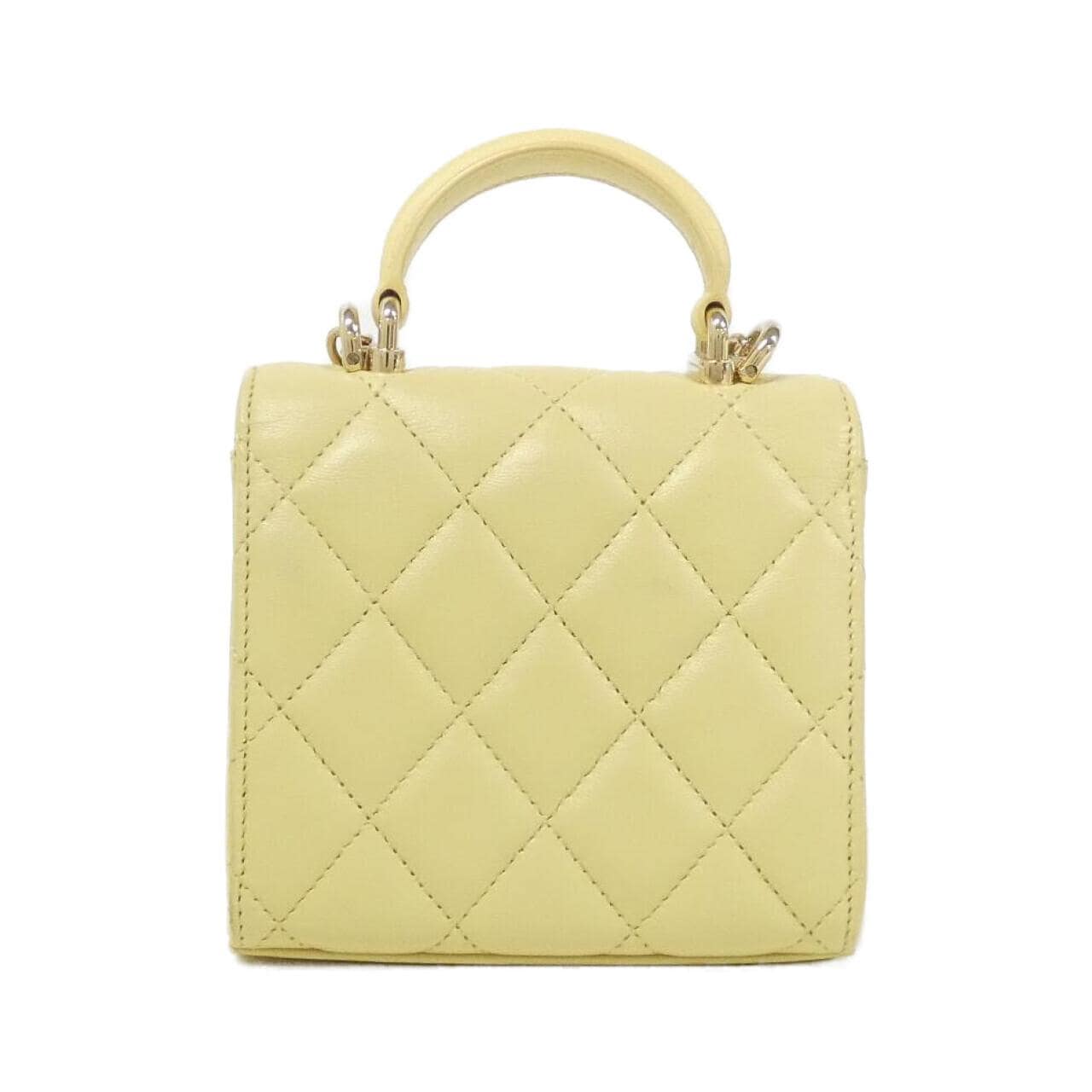CHANEL Timeless Classic AP2682 Shoulder Lambskin 黃色 羊皮 中古品A - 縮圖 2