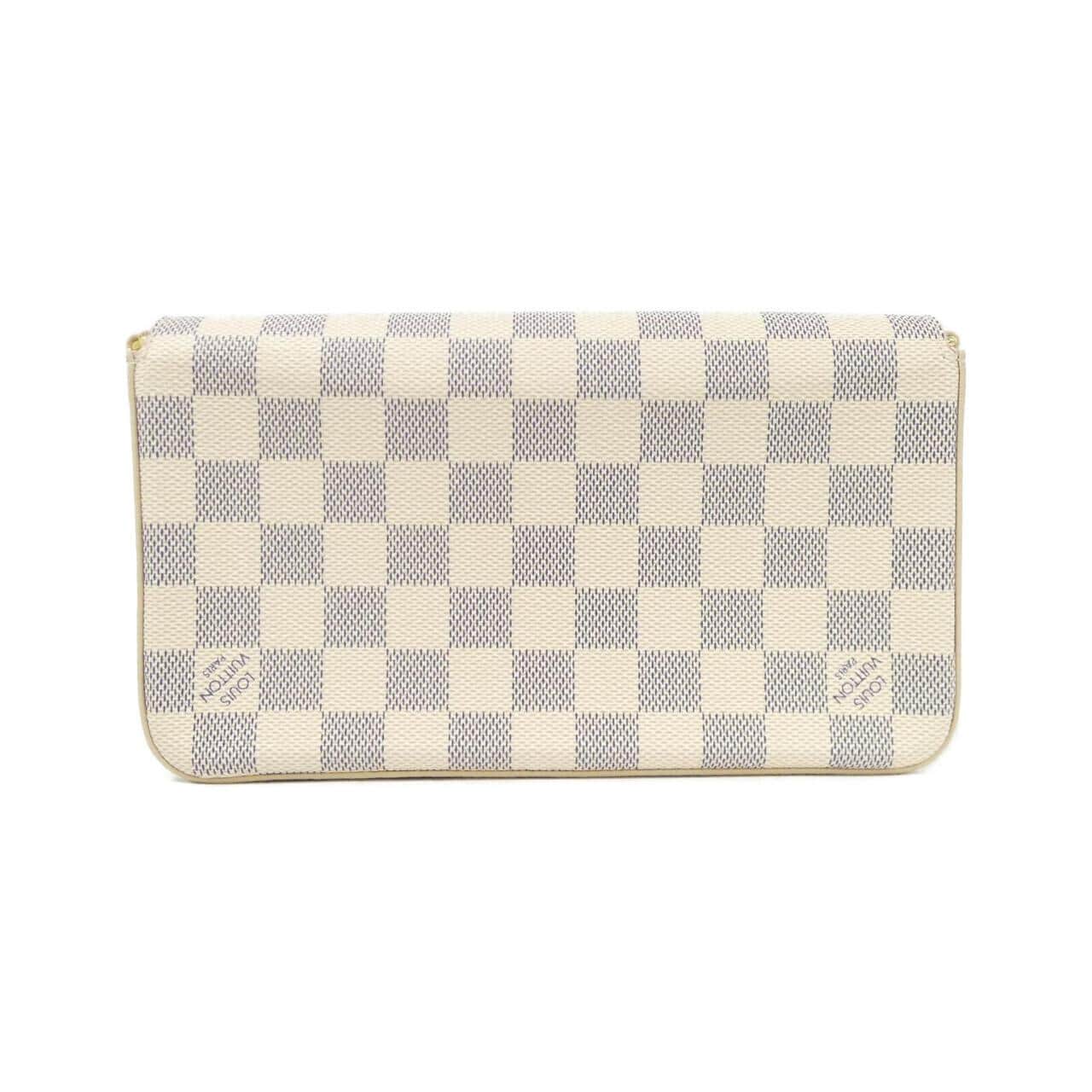 LOUIS VUITTON Pochette N40491 Shoulder Damier 黑色 Damier 中古品A - 縮圖 2