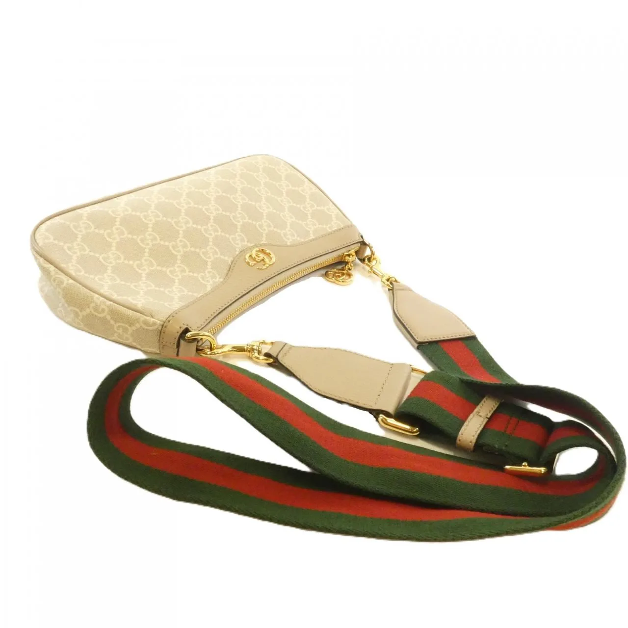 GUCCI Ophidia 735132 UULAG Shoulder Canvas 黑色 帆布 中古品B - 縮圖 5
