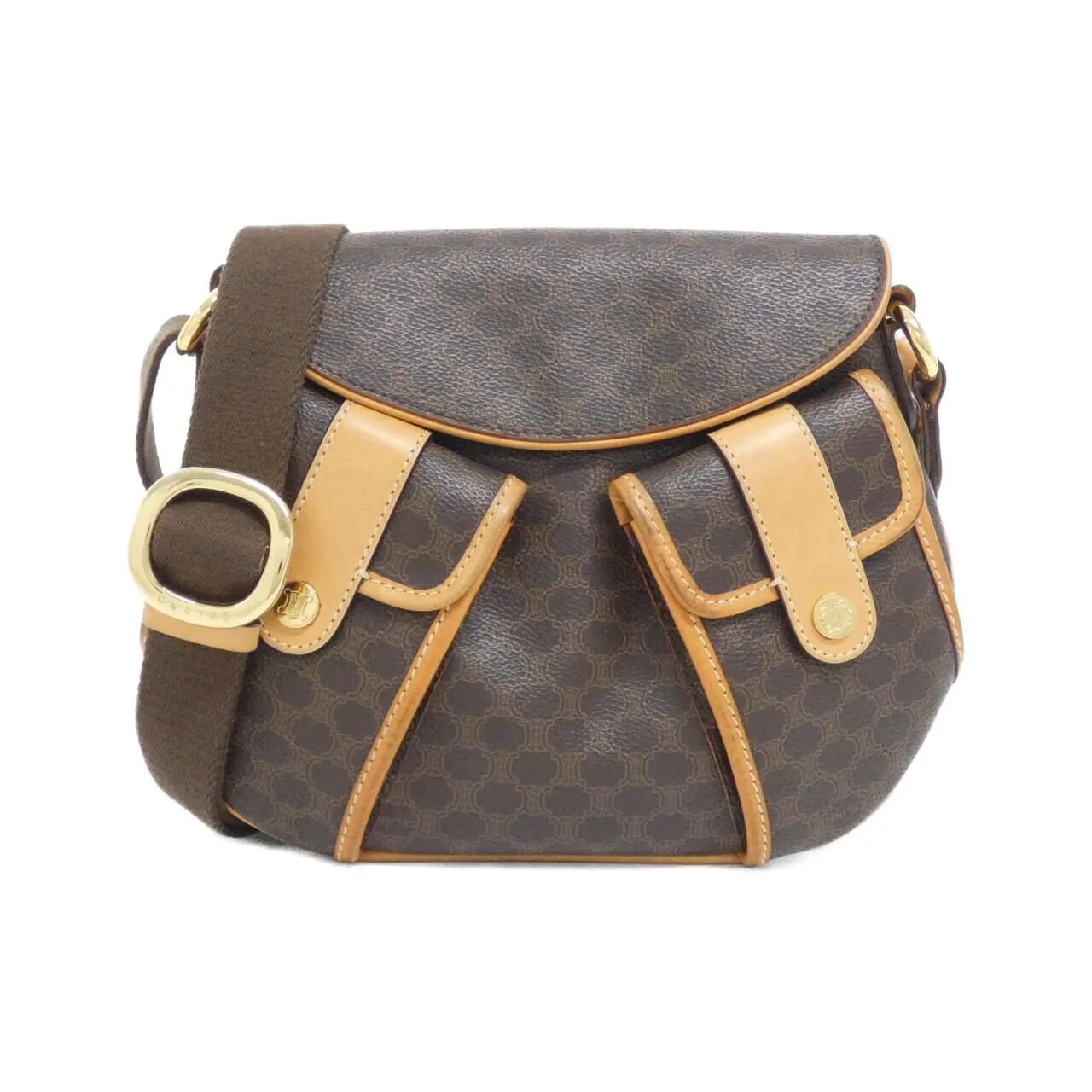 CELINE 肩背包 帆布 Brown