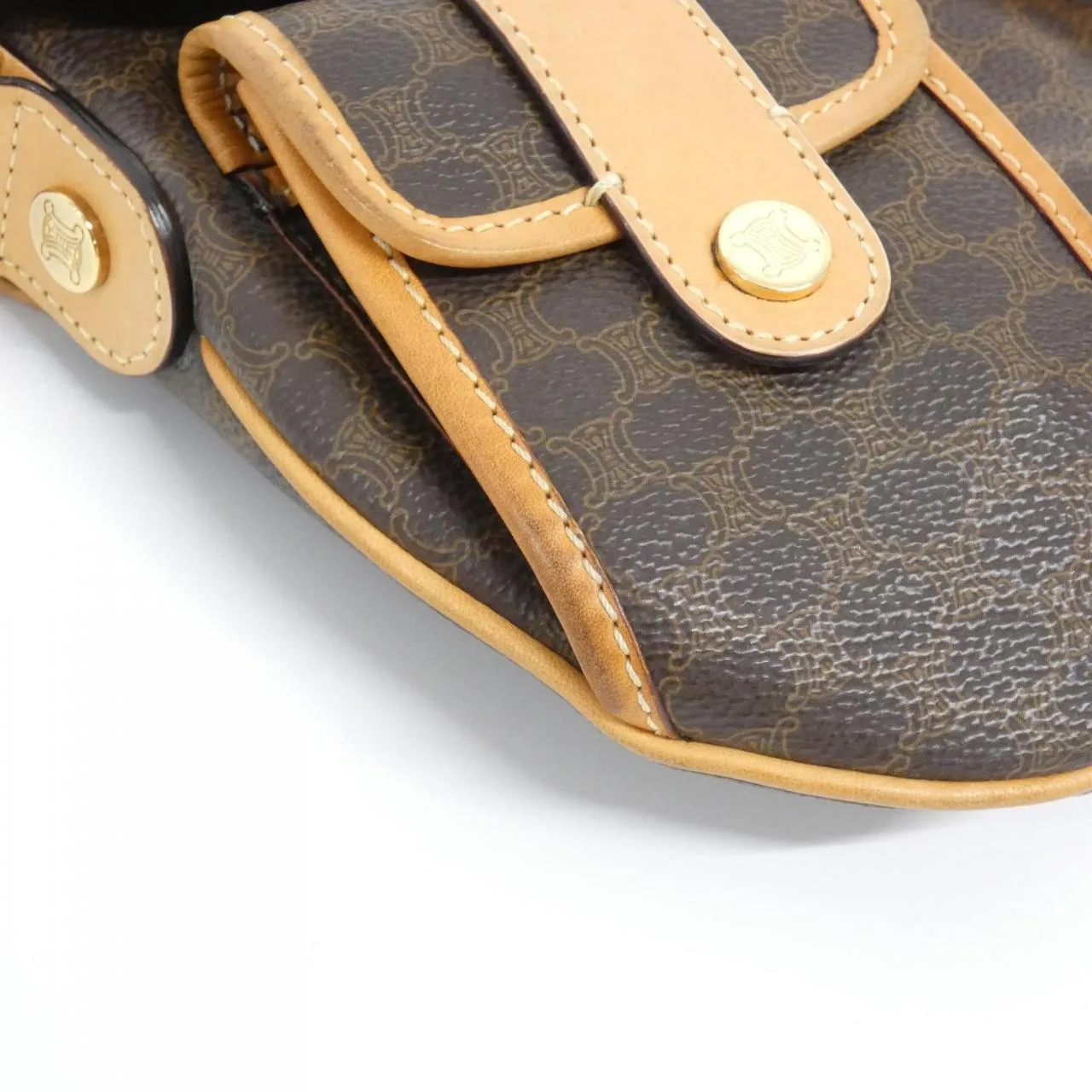 CELINE 肩背包 帆布 棕色 帆布 中古品A - 縮圖 5