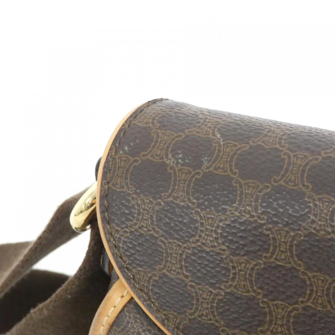 CELINE 肩背包 帆布 棕色 帆布 中古品A - 縮圖 6