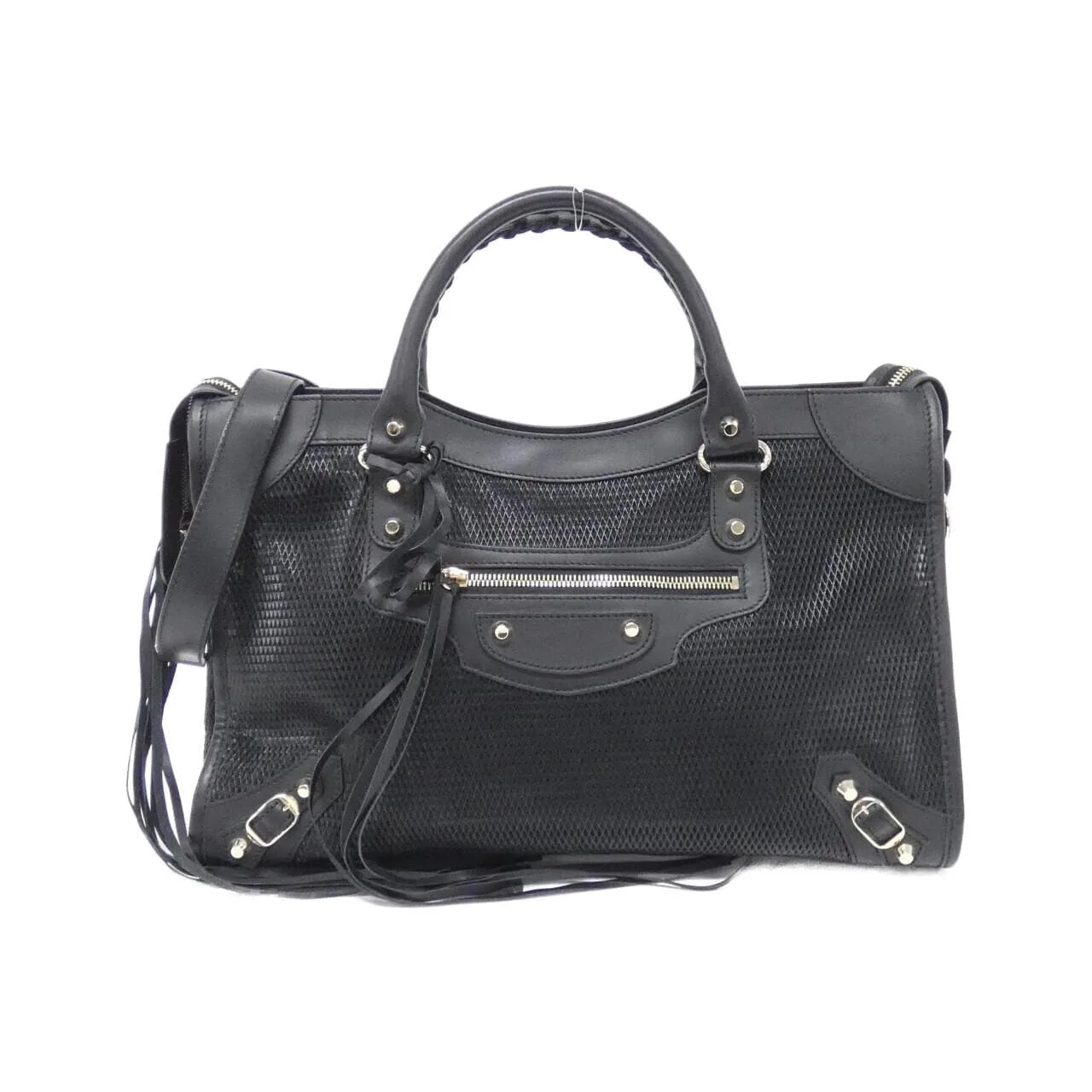 BALENCIAGA Le City 115748 DB5FJ Handbag Leather Black