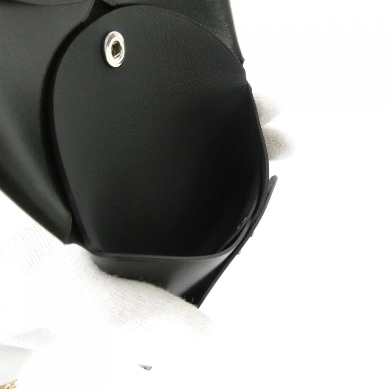 HERMES 084388CK Coin Case Box Calf 黑色 Box 皮 中古品A - 縮圖 4