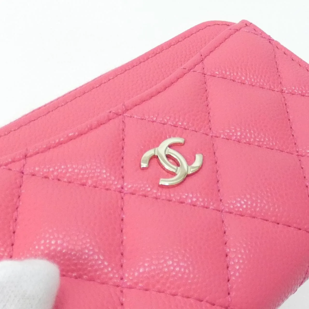CHANEL Timeless Classic AP3179 Card Case Grained Calfskin Pink Grained Calfskin Rank A - Thumbnail 7