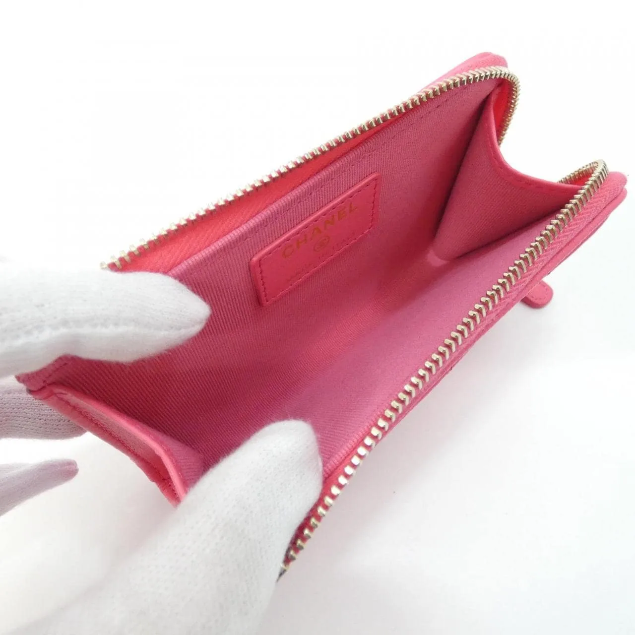 CHANEL Timeless Classic AP3179 Card Case Grained Calfskin Pink Grained Calfskin Rank A - Thumbnail 8