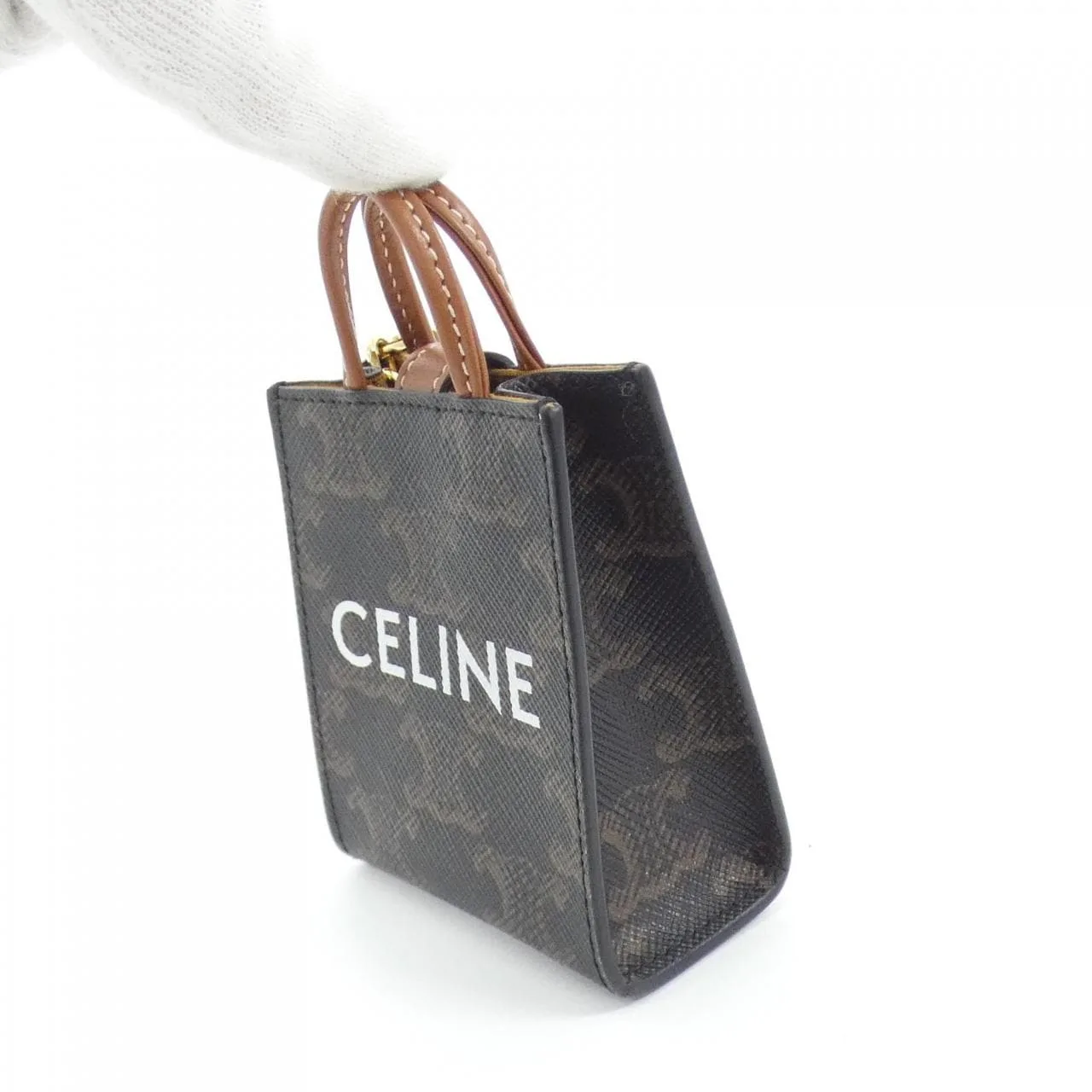 CELINE Cabas 10I492CZ1 Key Case Canvas Black Canvas Rank A - Thumbnail 5