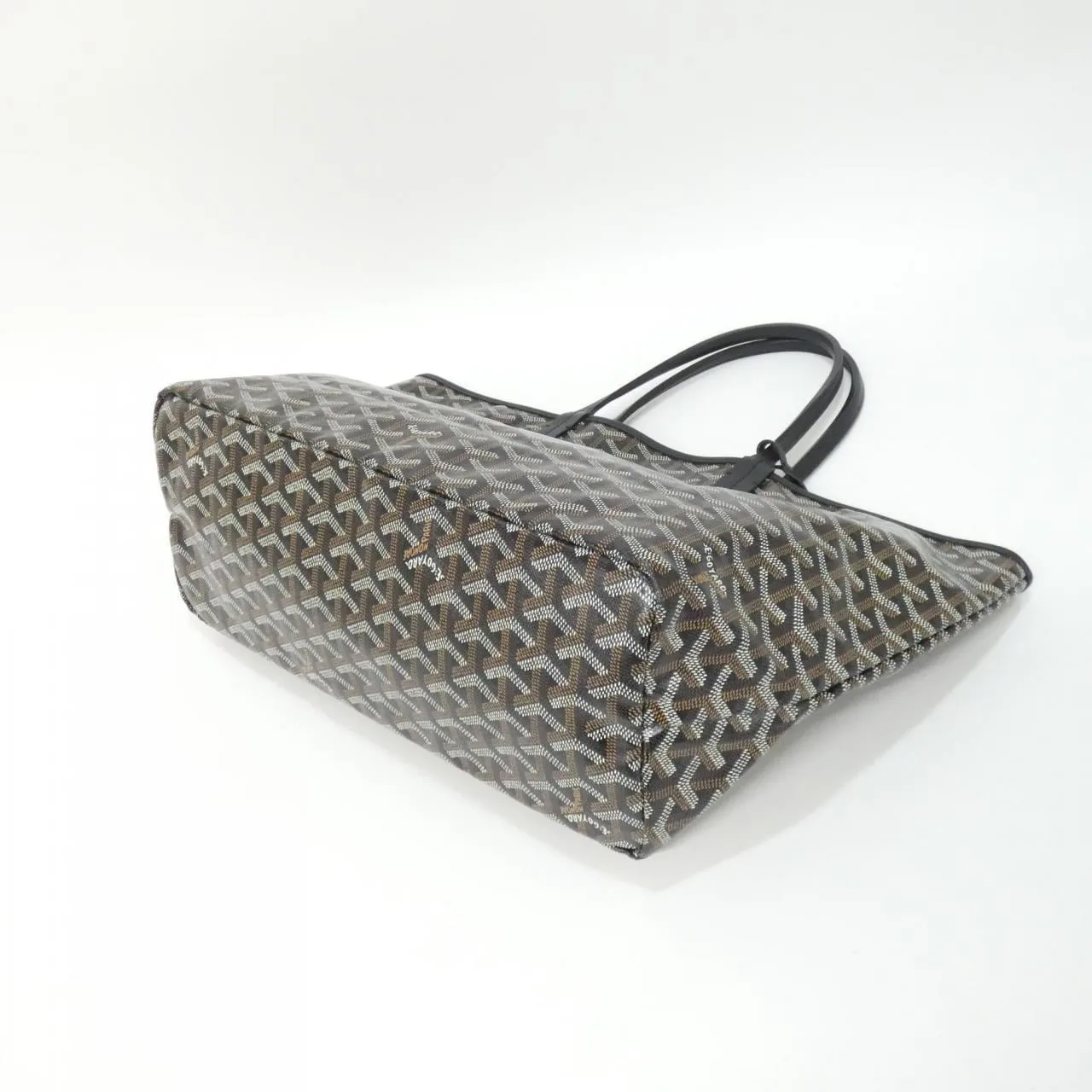 GOYARD Saint Louis AMA LOUIS PM Tote Canvas 黑色 帆布 中古品A - 縮圖 2