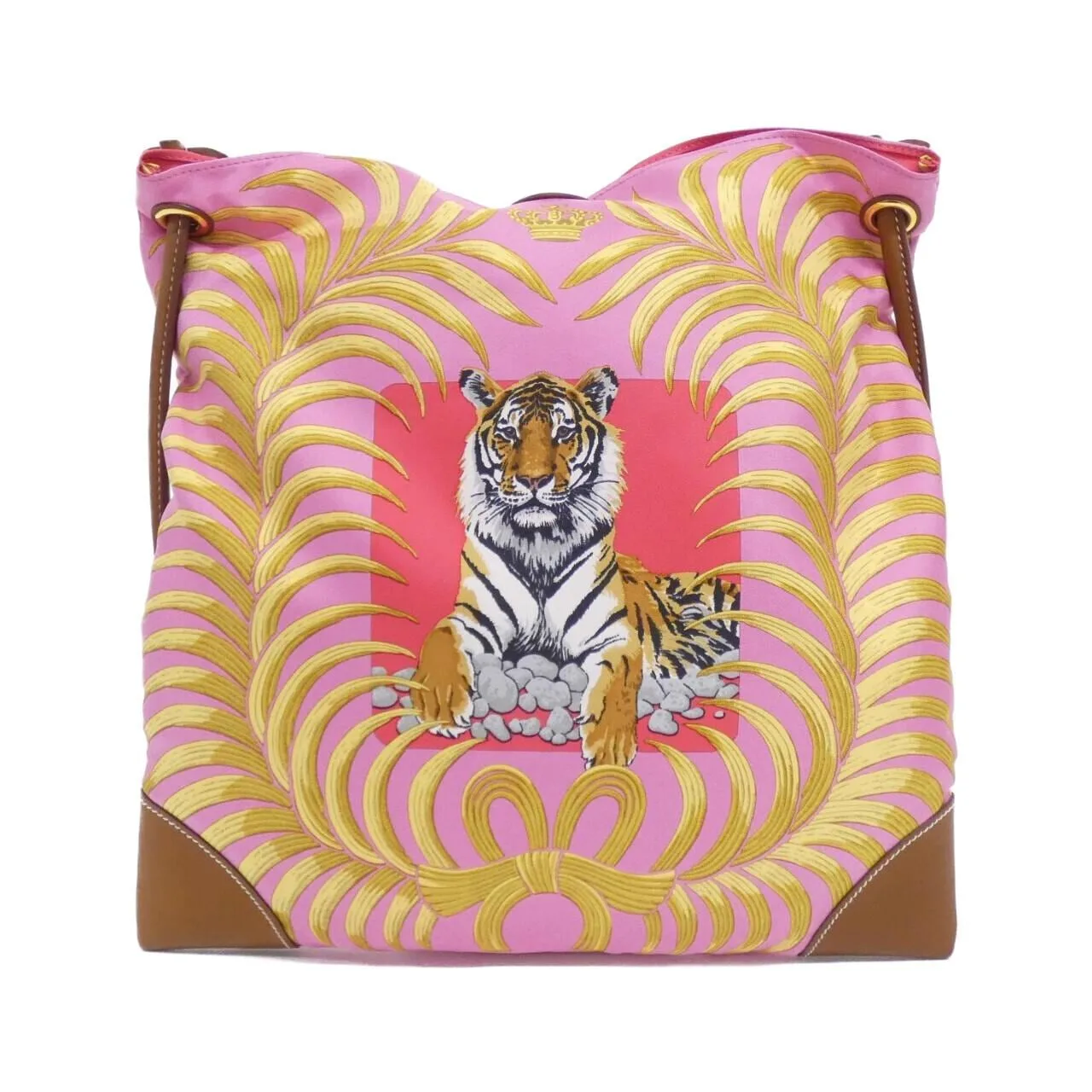 HERMES Silky City 056096CC Shoulder 粉色 中古品A - 縮圖 2