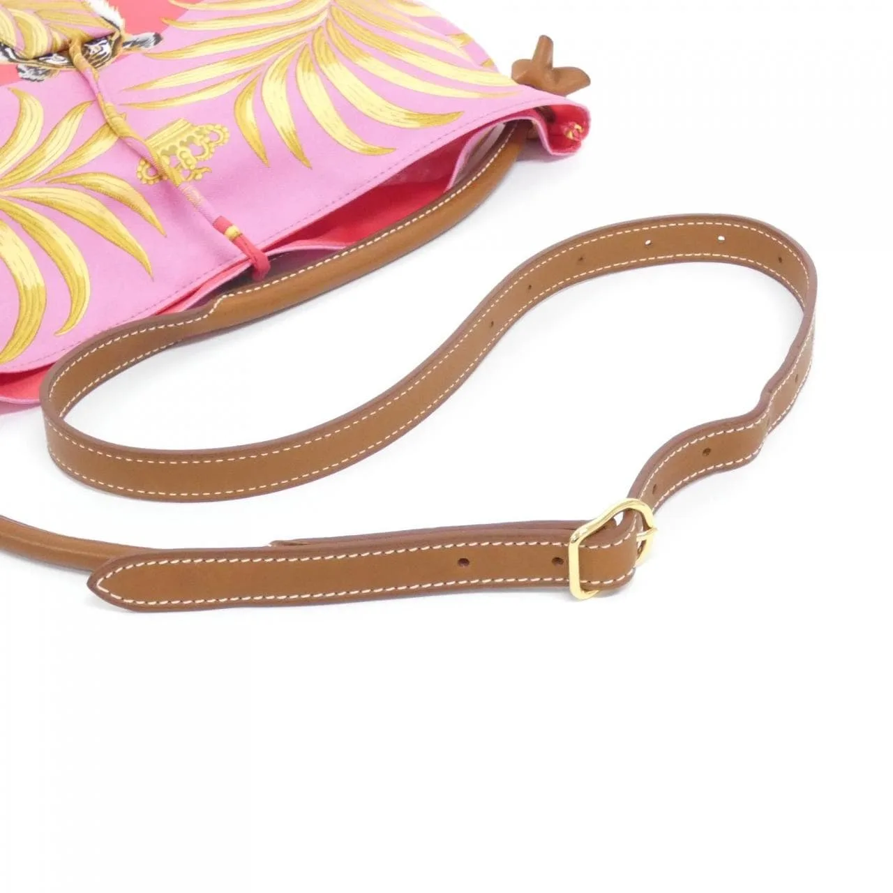 HERMES Silky City 056096CC Shoulder 粉色 中古品A - 縮圖 5