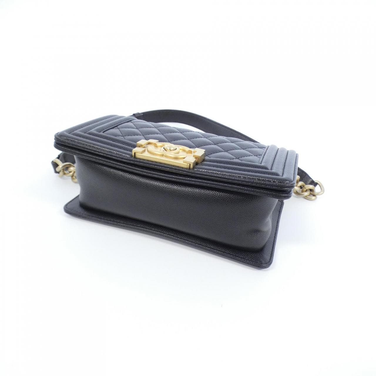 CHANEL Boy Chanel 67085 Shoulder Bag Grained Calfskin Black Grained Calfskin - Thumbnail 3