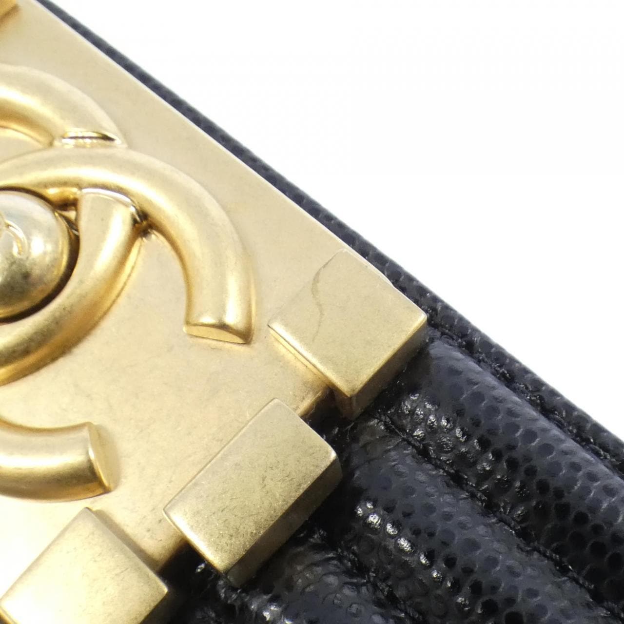 CHANEL Boy Chanel 67085 Shoulder Bag Grained Calfskin Black Grained Calfskin - Thumbnail 4