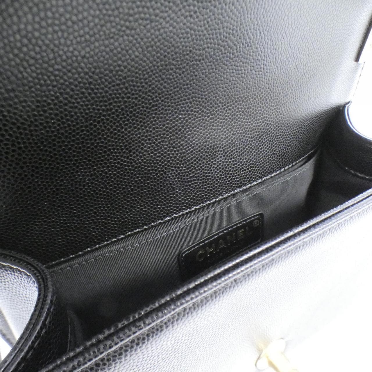 CHANEL Boy Chanel 67085 Shoulder Bag Grained Calfskin Black Grained Calfskin - Thumbnail 7