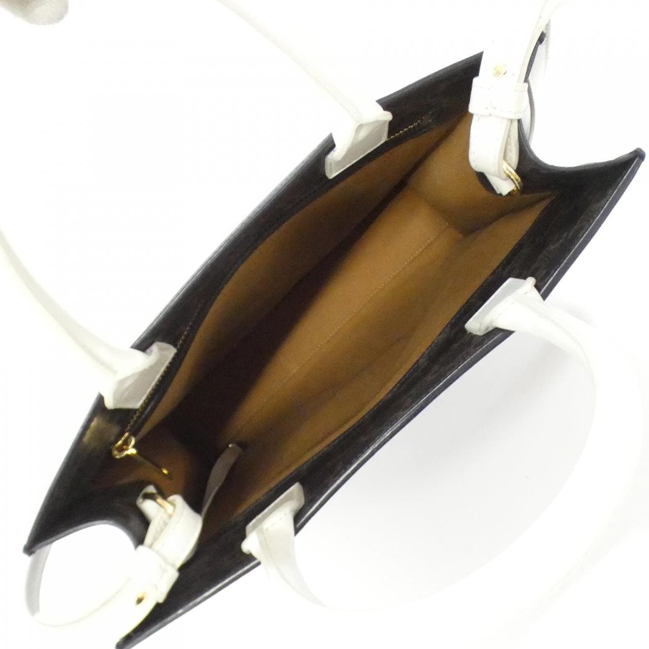 CELINE Cabas 191542CIM Bag Canvas 白色 帆布 中古品A - 縮圖 7