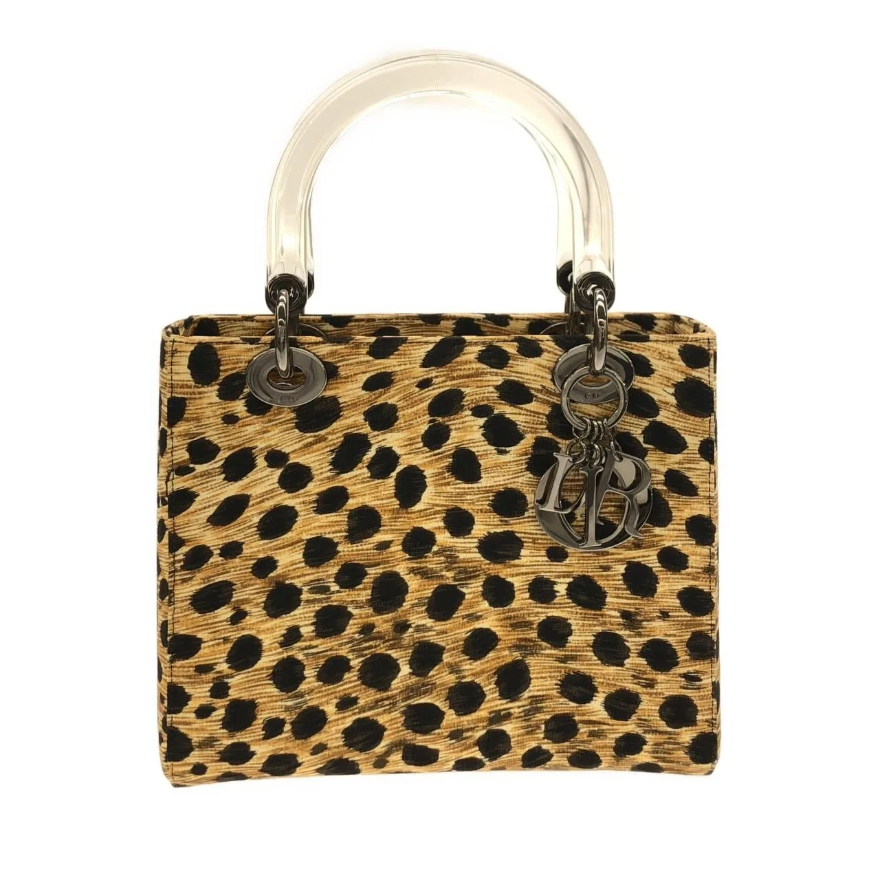 DIOR Lady Dior Handbag Canvas Black