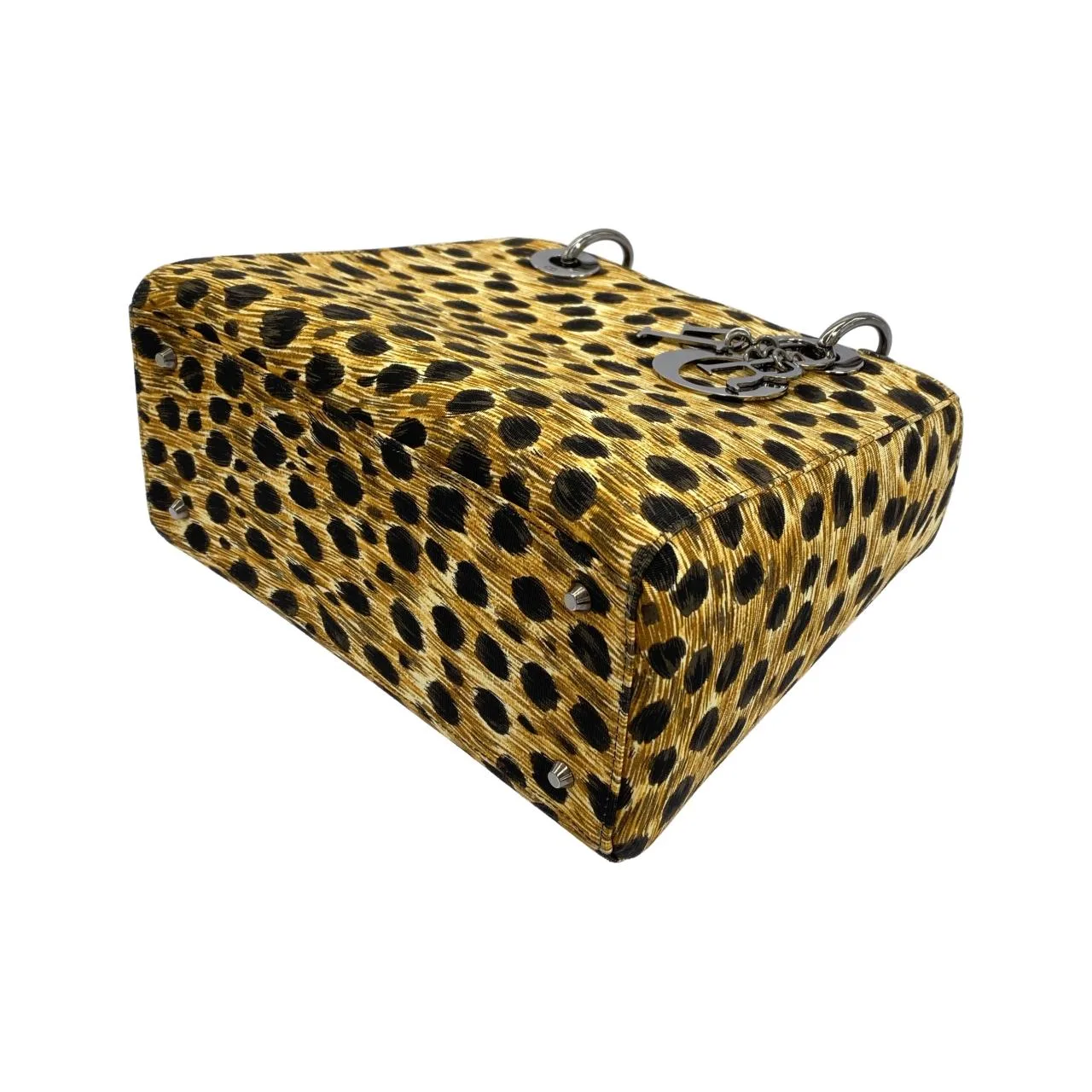 DIOR Lady Dior Handbag Canvas Black Canvas - Thumbnail 2