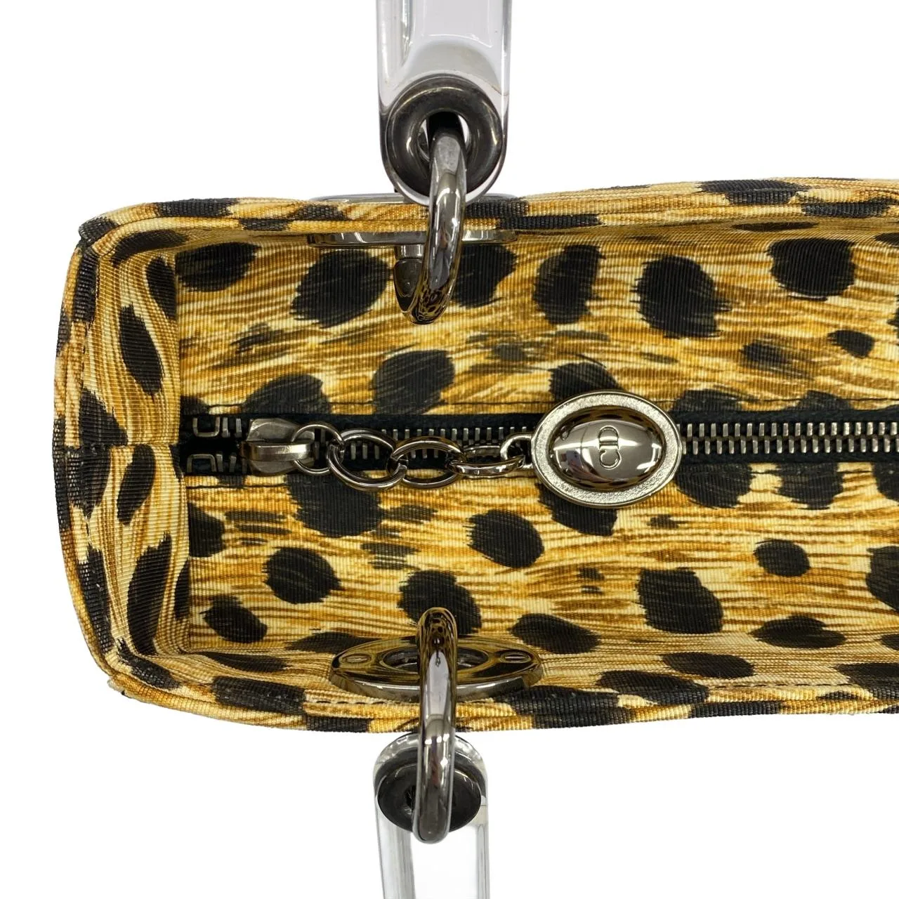 DIOR Lady Dior Handbag Canvas Black Canvas - Thumbnail 6