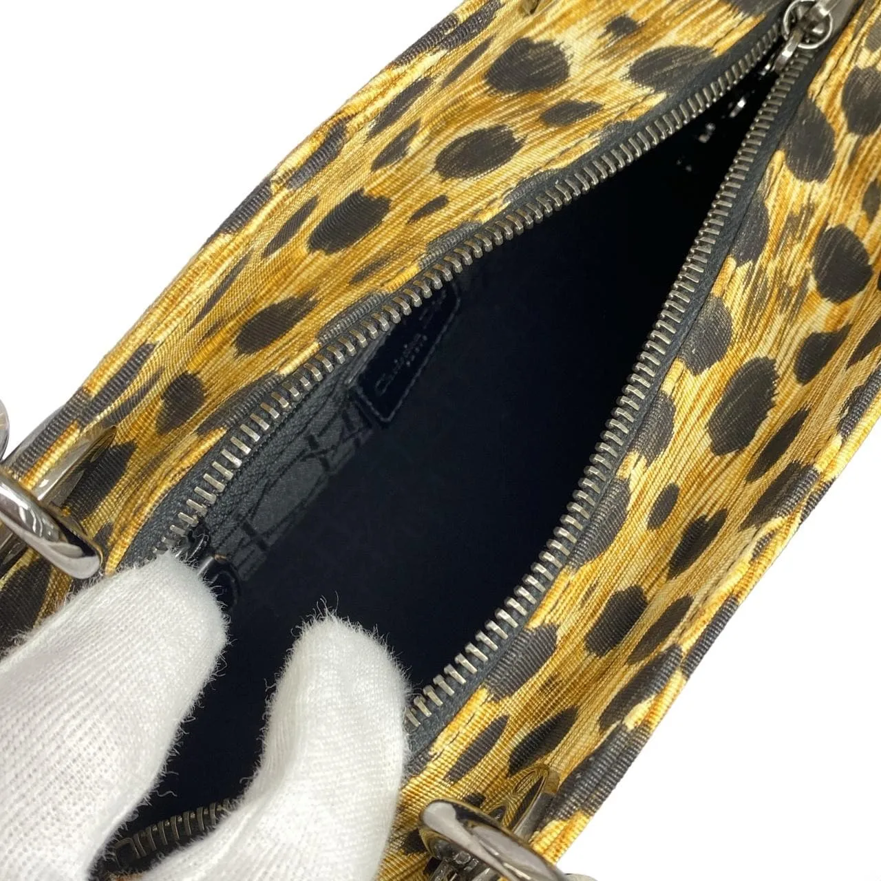 DIOR Lady Dior Handbag Canvas Black Canvas - Thumbnail 8