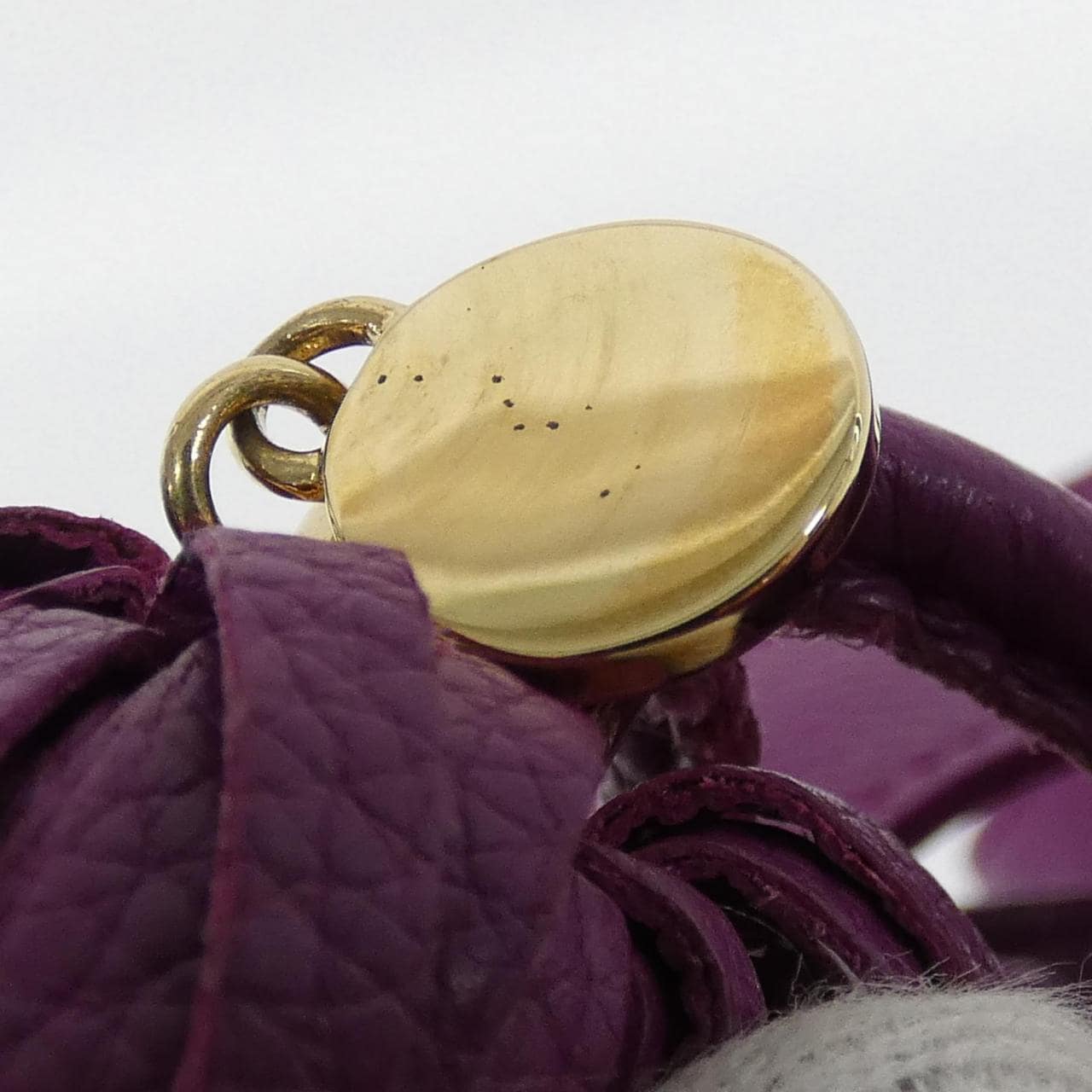 LOEWE Flamenco 380 34 E16 Shoulder Bag 紫色 中古品A - 縮圖 7